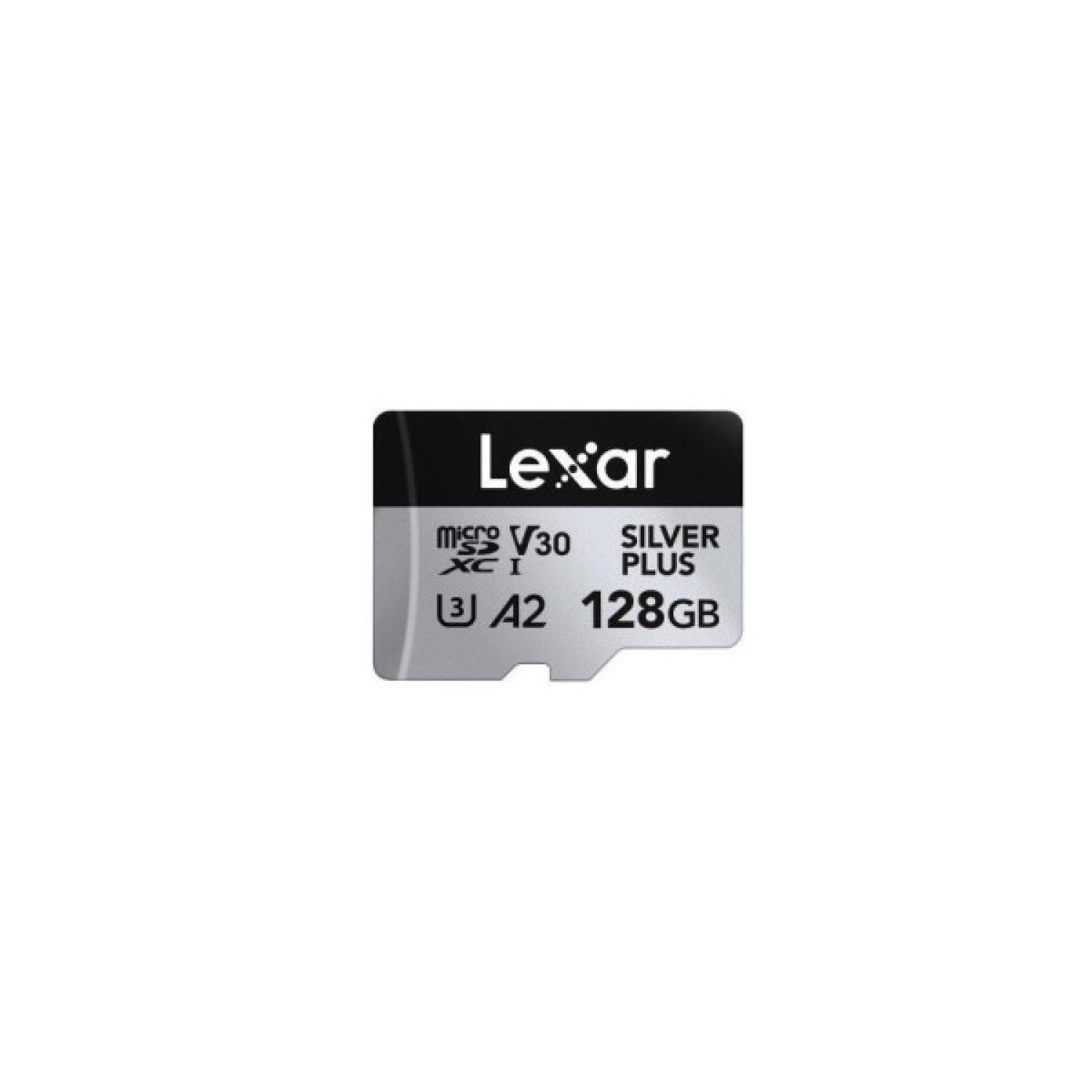 Lexar Silver Plus · MicroSDXC 128GB · 205MB/s lectura · UHS-I · A2 V30 U3 · Con adaptador