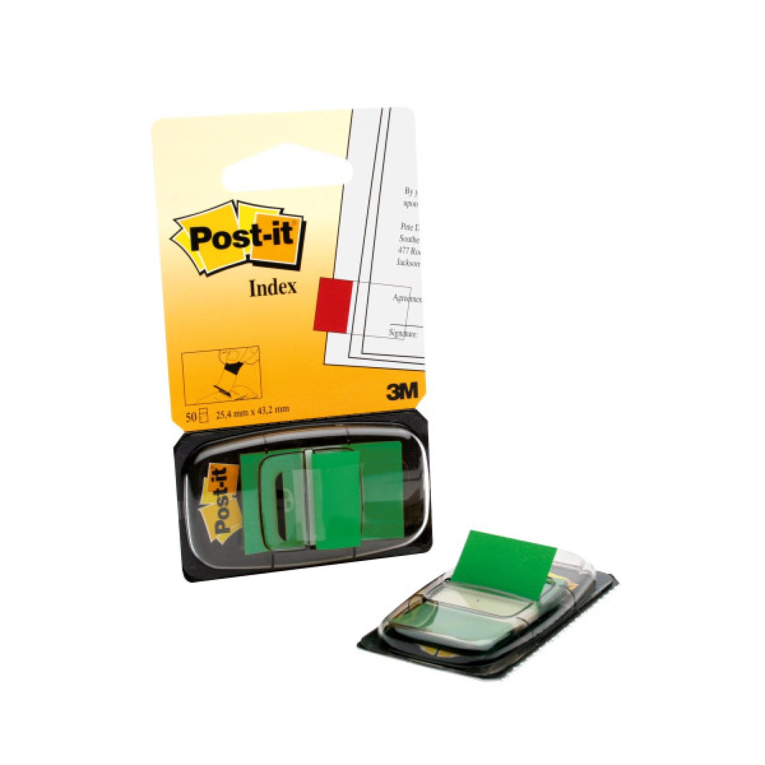 Post-it · Marcadores Index · 50 Unidades · Verde · 25,4x43,2mm