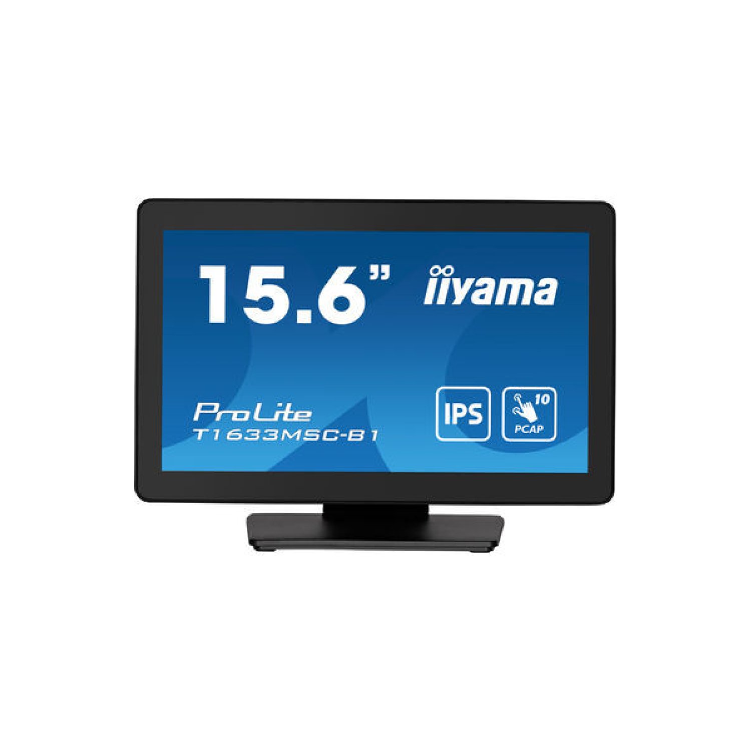 Iiyama Monitor Táctil 15,6" · PCAP 10 Puntos · 1920x1080 · DisplayPort · HDMI · Altavoces · Hub USB