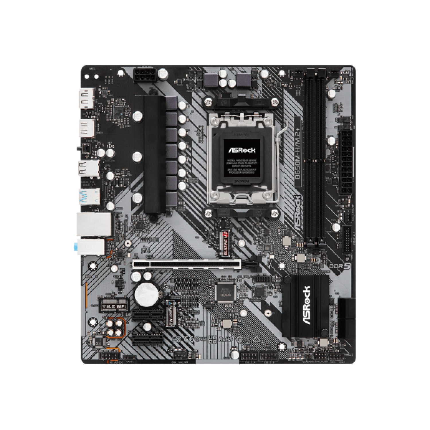 ASRock B650M-H/M.2+ · Placa Base AMD AM5 · Micro ATX · B650 · M.2