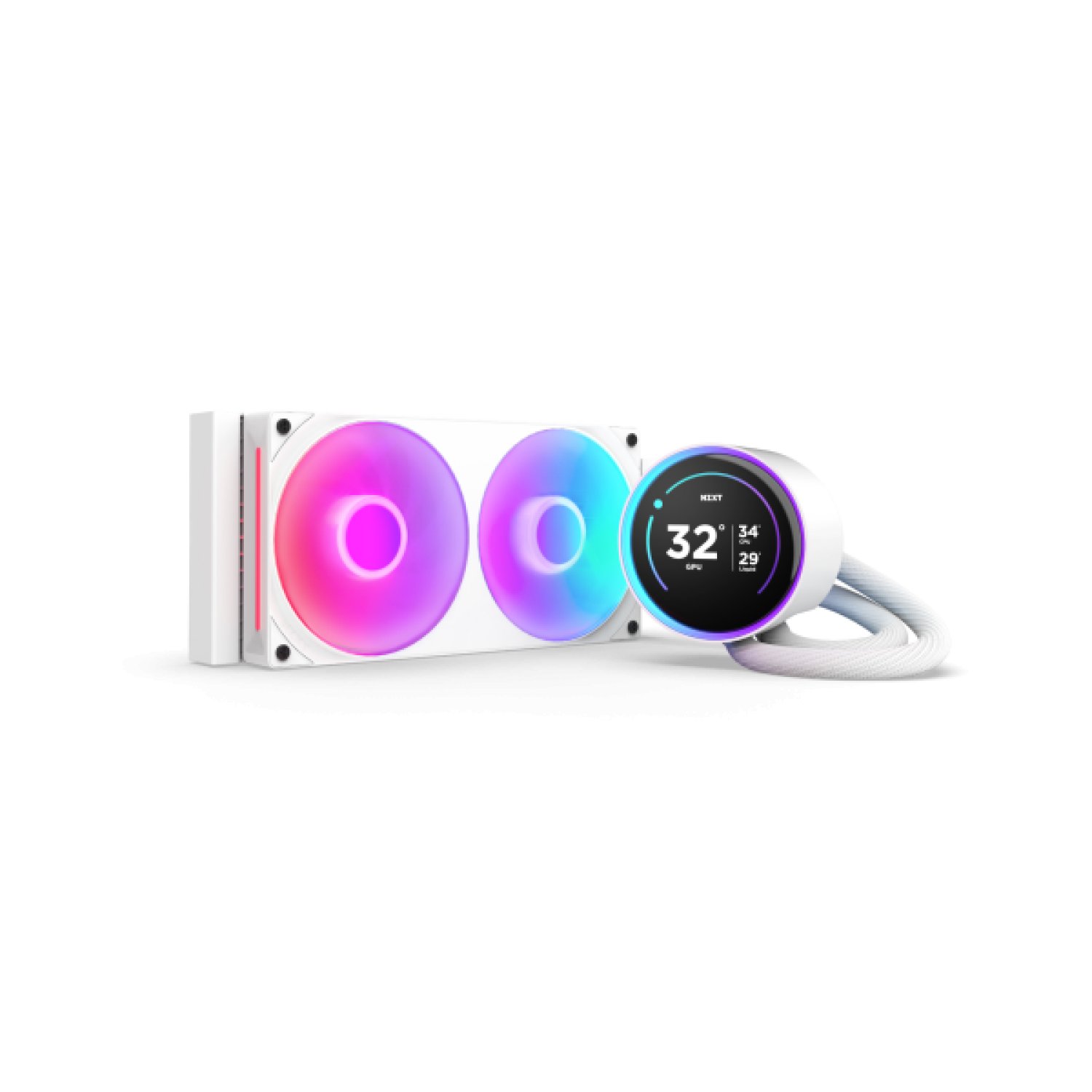 NZXT Kraken Elite 240 RGB · Refrigeración Líquida AIO · 2x120mm · Blanco