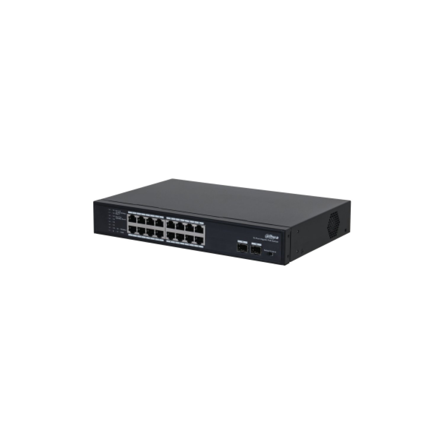 Dahua Switch PoE L2 · 16 Puertos + 2 SFP Gigabit · Accesorios CCTV