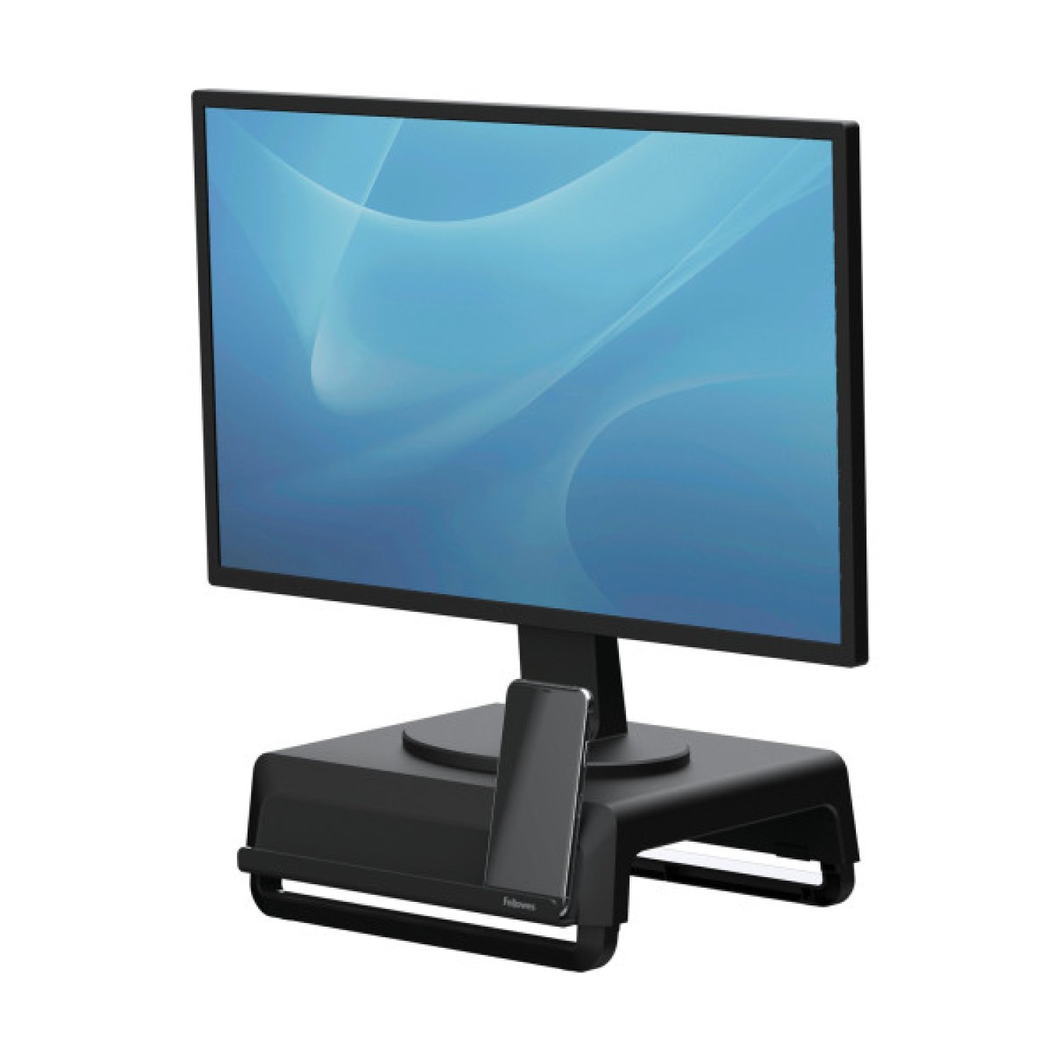 Fellowes Breyta · Soporte Elevador Monitor · Negro · Almacenamiento Integrado