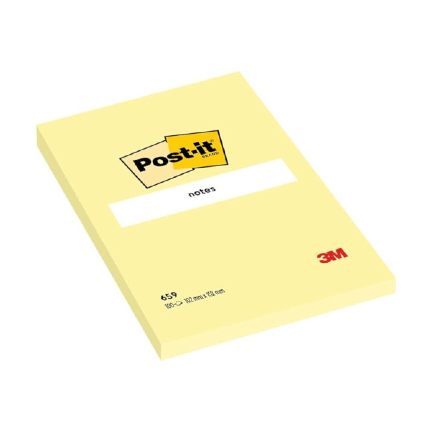 Post-it · Bloc de Notas Adhesivas · 100 Hojas · 101x152mm · Amarillo Canary