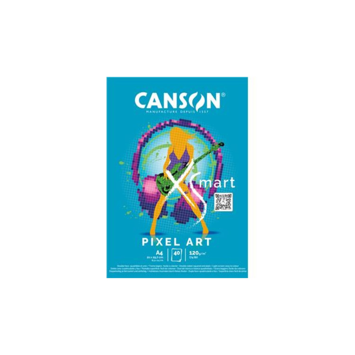 Canson XSmart Pixel Art · Bloc Encuadernado · A4 · 40 Hojas · 120g