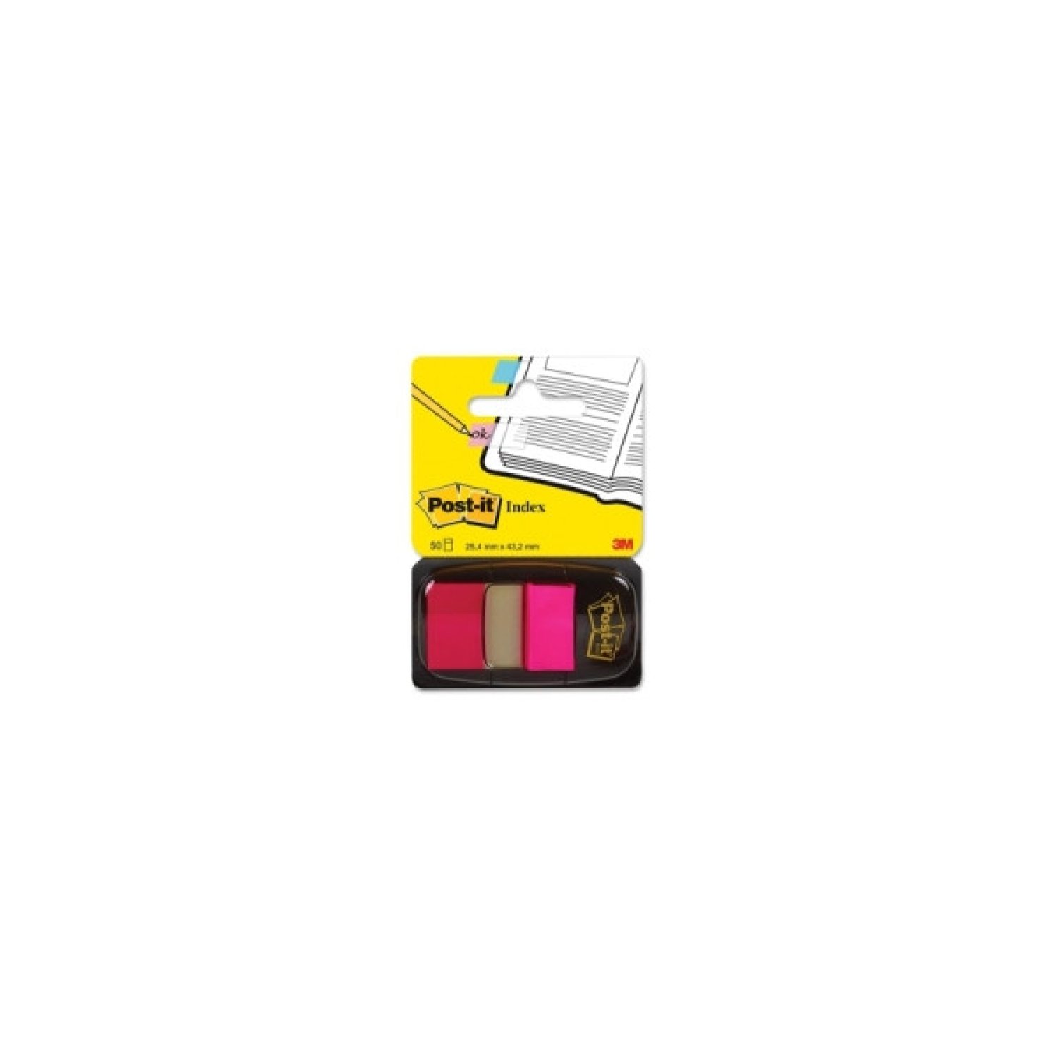 Post-it · Marcadores Index · 50 Unidades · Rosa Brillante · 25,4x43,2mm