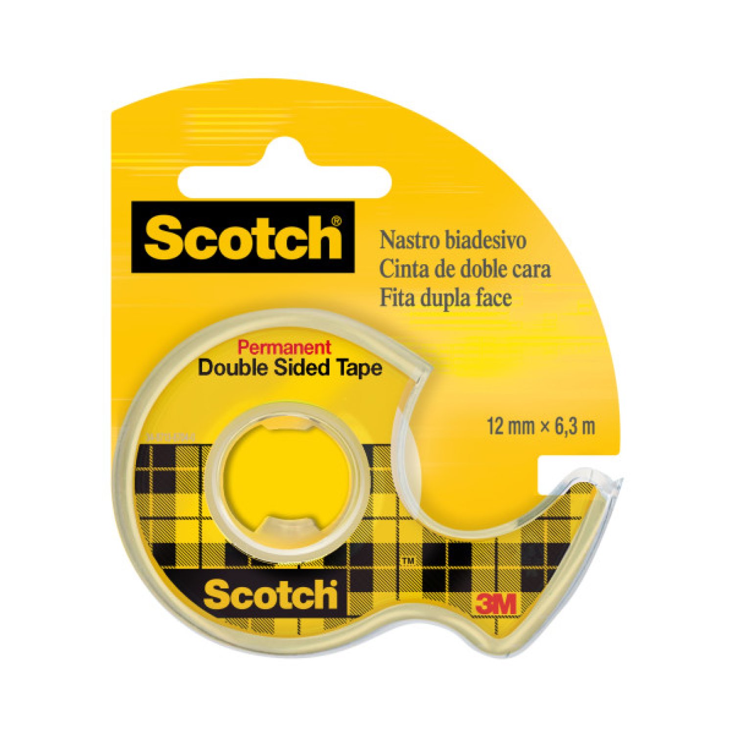 Scotch · Cinta Adhesiva Doble Cara · 12,7mm x 6,3m · Con Dispensador
