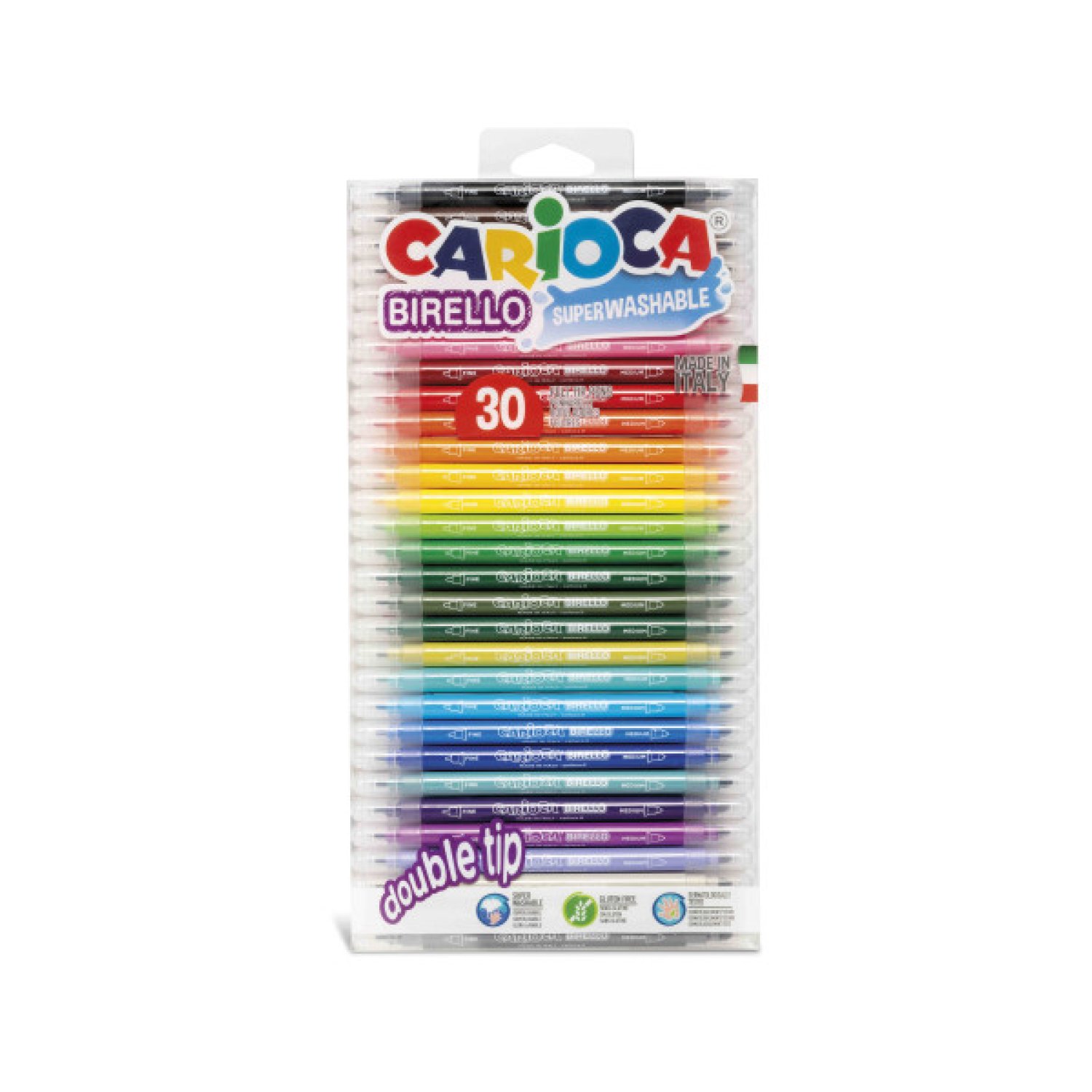 Carioca Birello · Rotulador Fino/Medio · 30 Piezas Multicolor