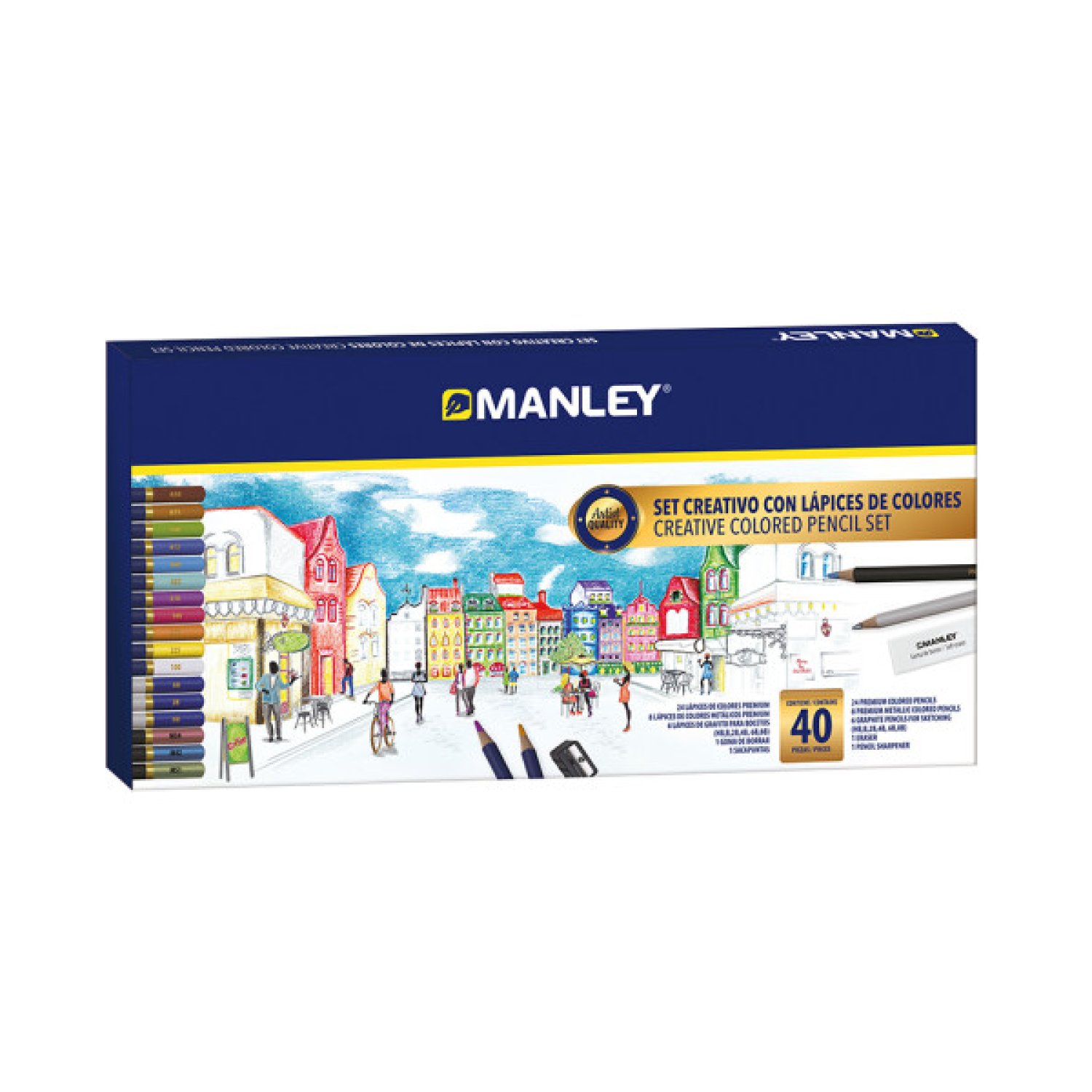 Manley · Lápices de Colores · 40 Unidades · Profesional