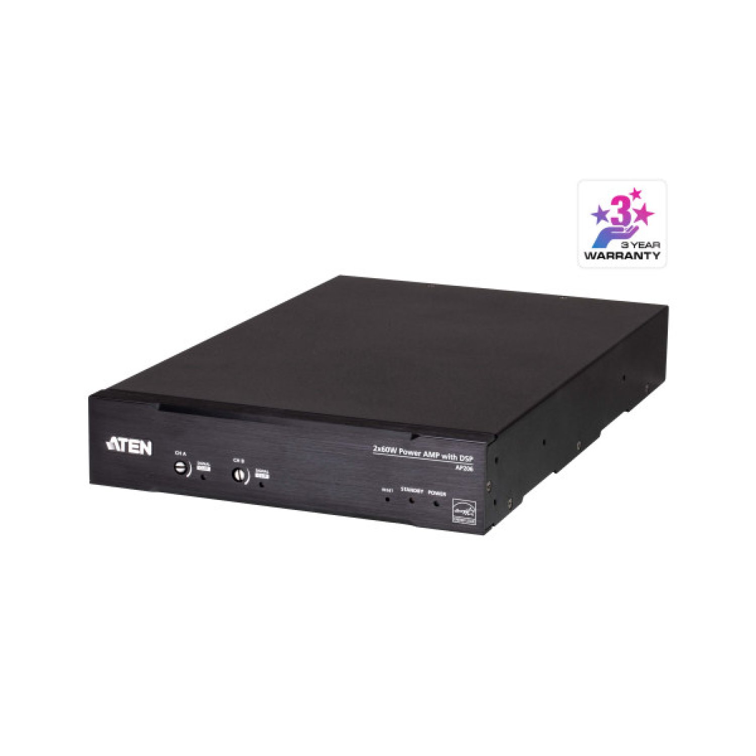 Aten · Amplificador de Potencia · 2x60W · Con DSP