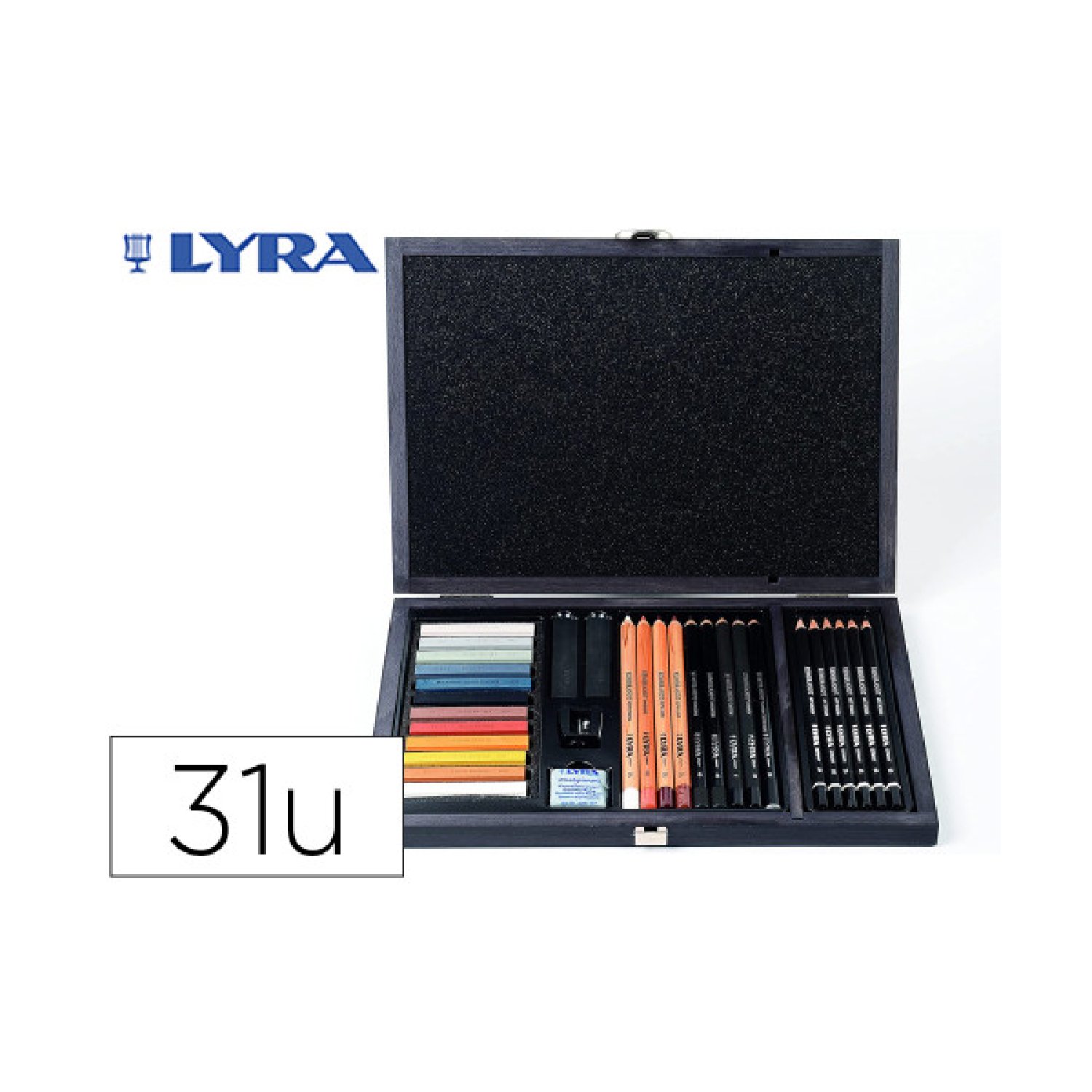 Lyra · Set de Dibujo · Caja de Madera · 31 Piezas