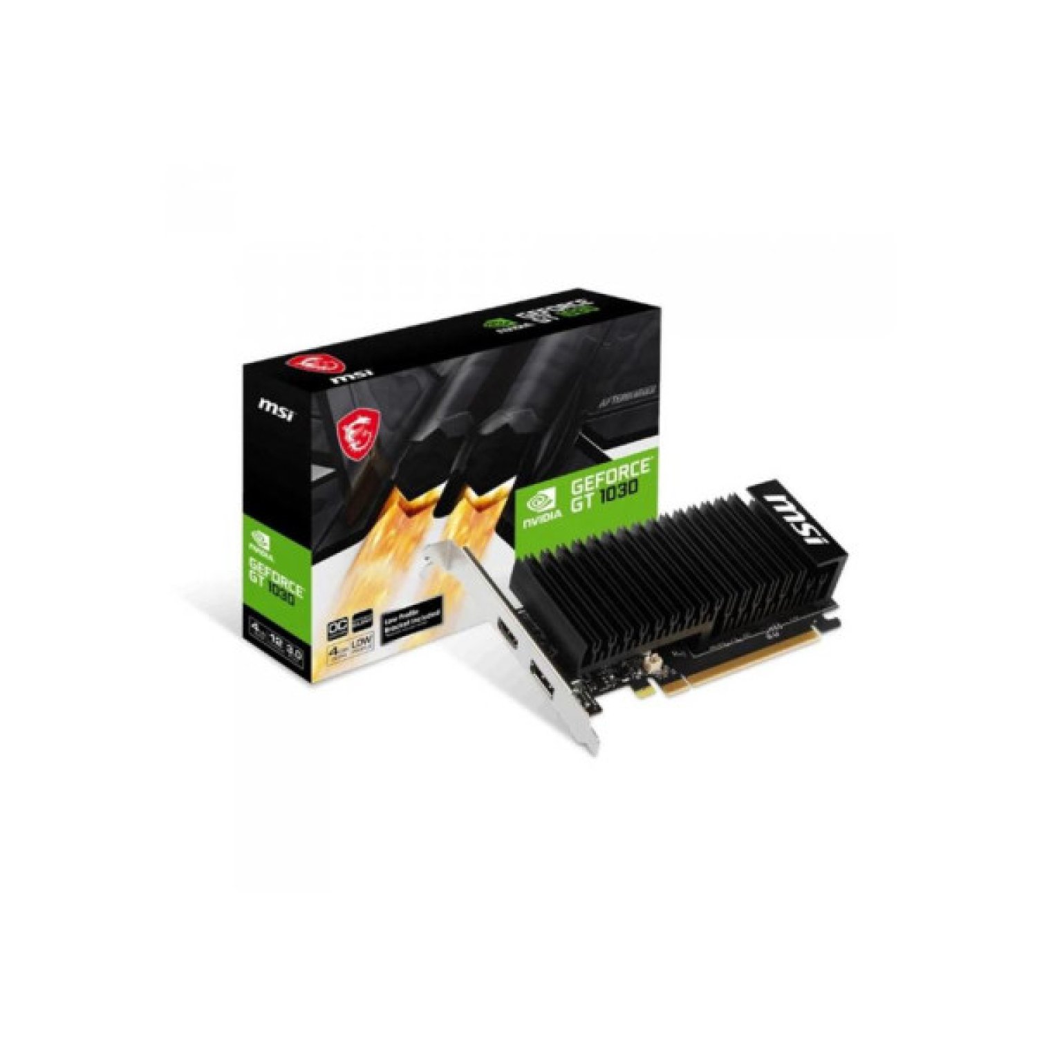 MSI GeForce GT 1030 · 4GB DDR4 · Low Profile · DP+HDMI