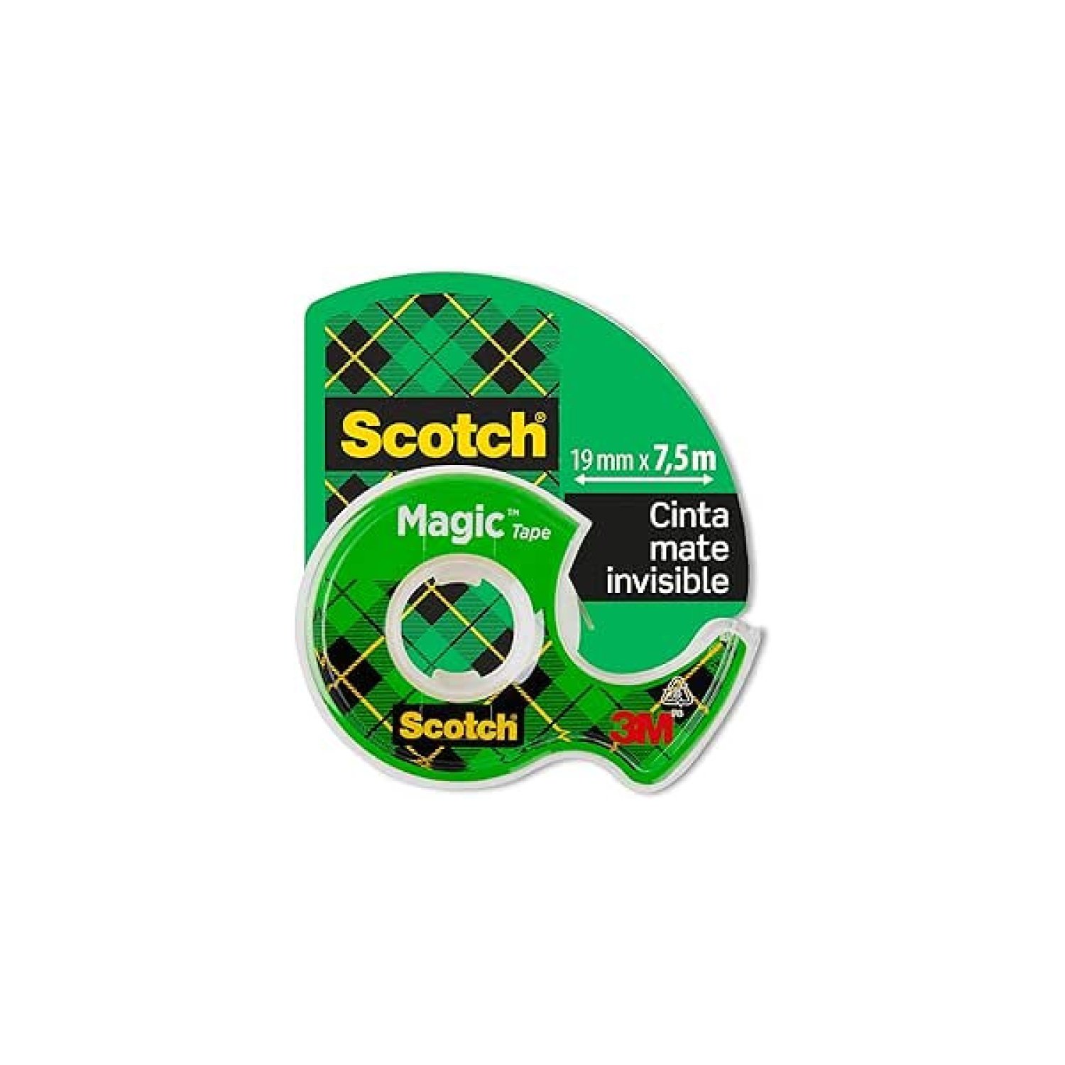 Scotch Cinta Invisible · 19mm x 7,5m · Con Dispensador