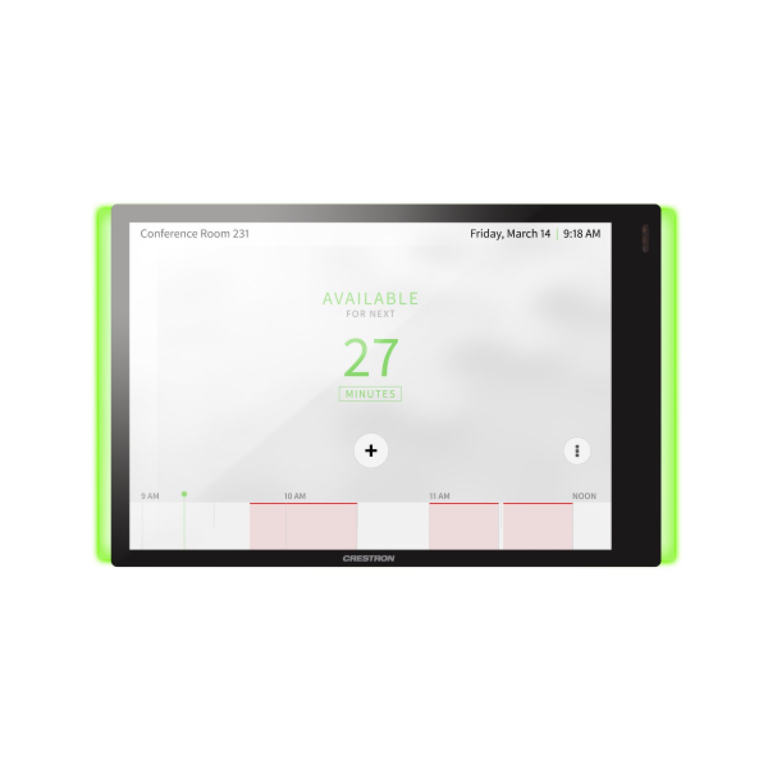 Crestron TSW-770 · Pantalla Táctil 7" Planificación de Salas · Negra · con Light Bar