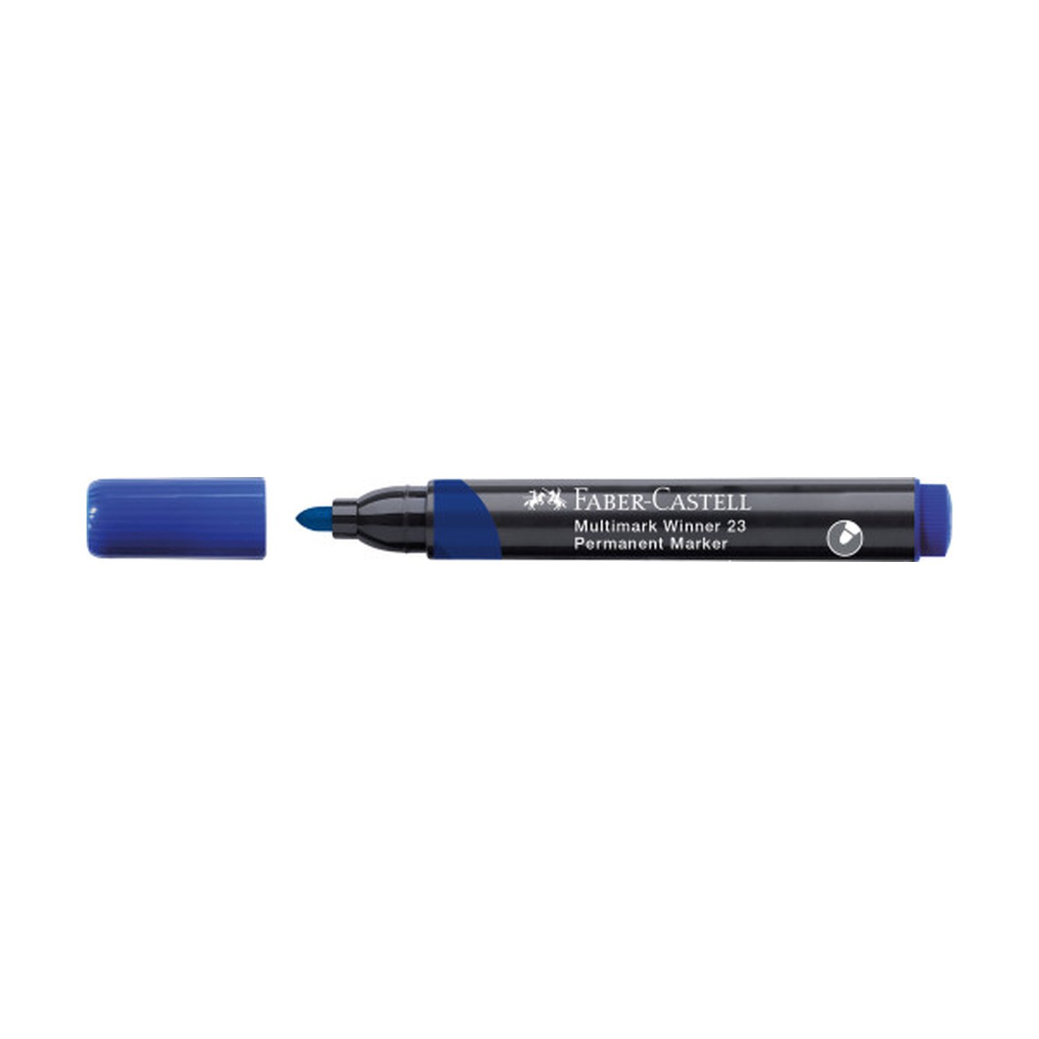 MARCADOR MULTIMARK WINNER 23 AZUL PUNTA C脫NICA Y SIN CLIP FABER CASTELL 453353