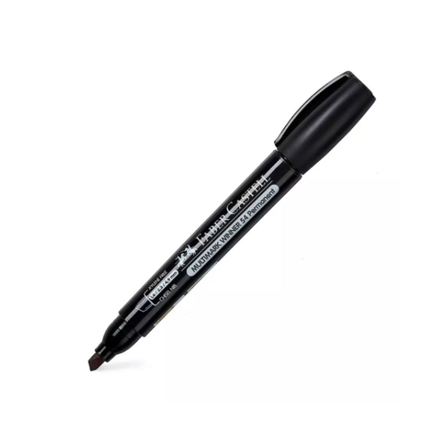 MARCADOR MULTIMARK WINNER 54-E NEGRO PUNTA BISELADA Y SIN CLIP FABER CASTELL 153199