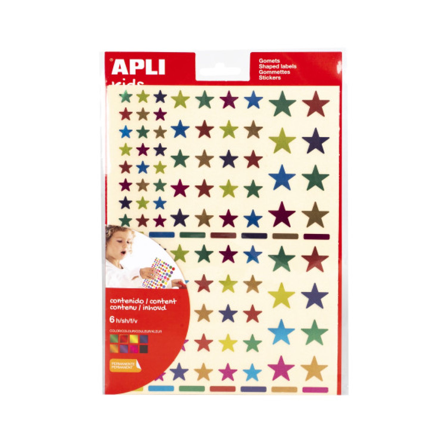 Apli · Etiquetas Autoadhesivas Estrella · Permanentes