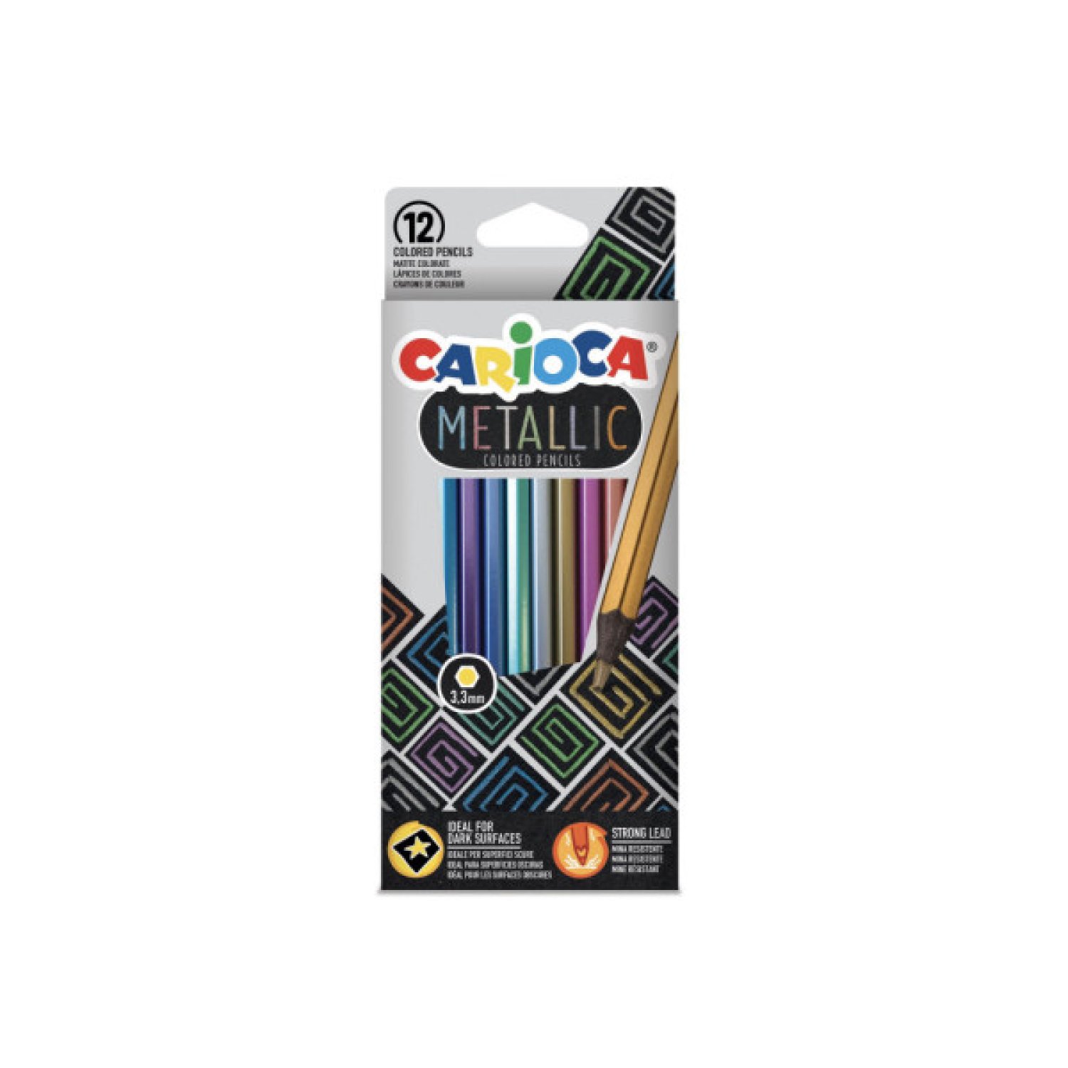 Carioca · Lápices de Color Metálico · Caja 12 Unidades