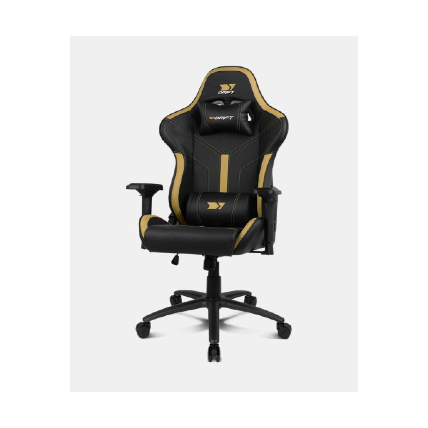 Drift DR350 · Silla Gaming · Asiento Acolchado · Oro y Negro