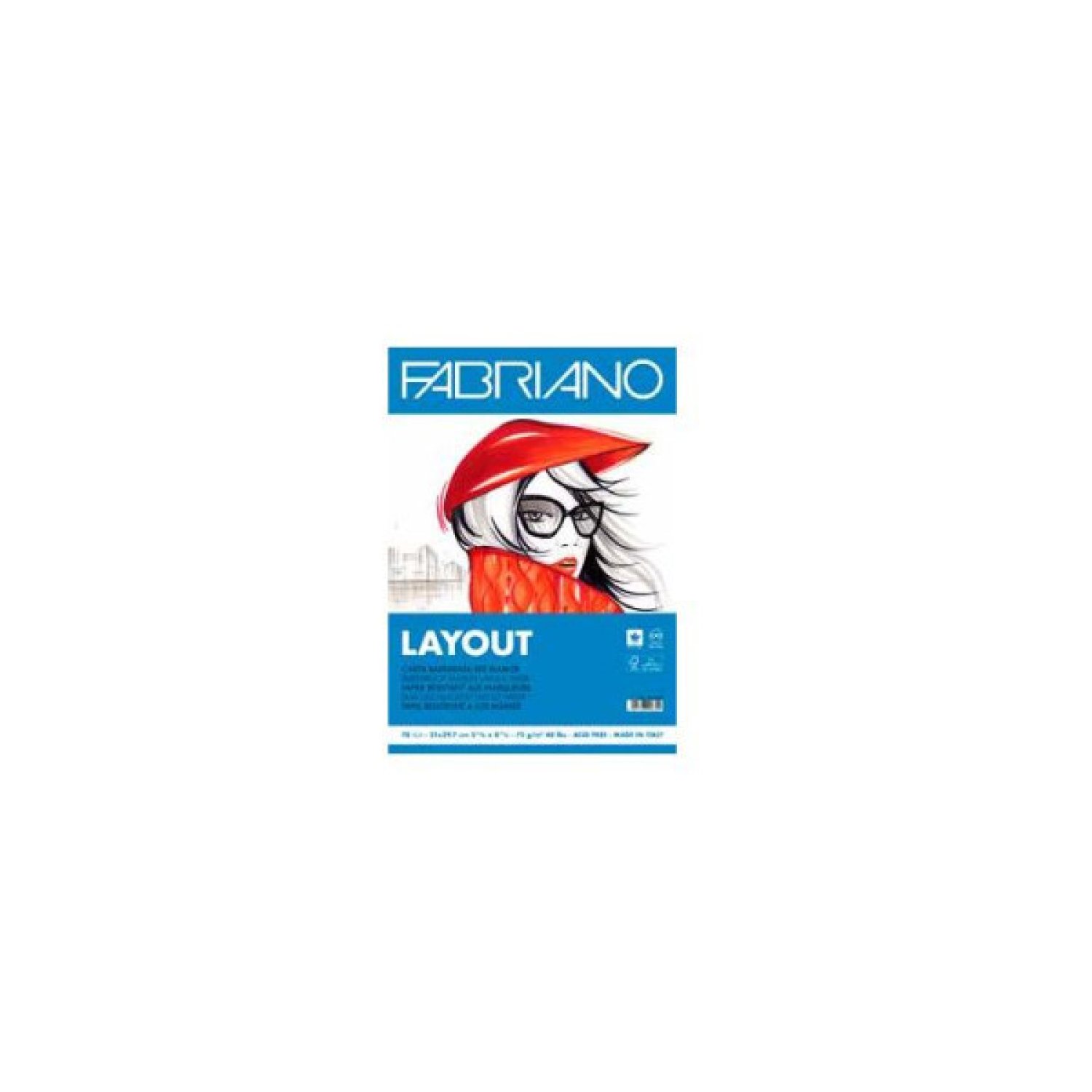 Fabriano Bloc Liso A3 · 70 hojas · 75 gr · Todo tipo tintas