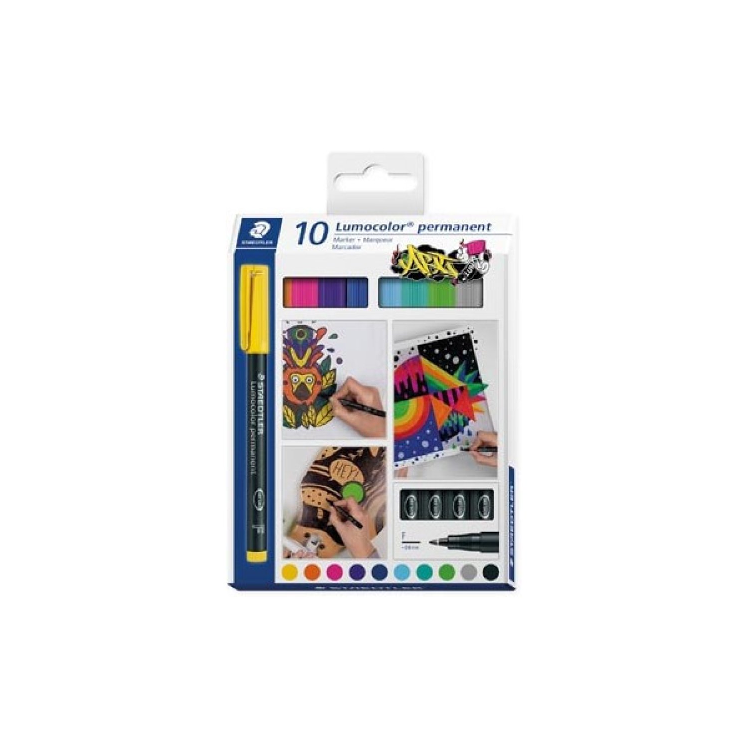 Staedtler Lumocolor Permanent 318 · Estuche 10 Rotuladores · Permanente