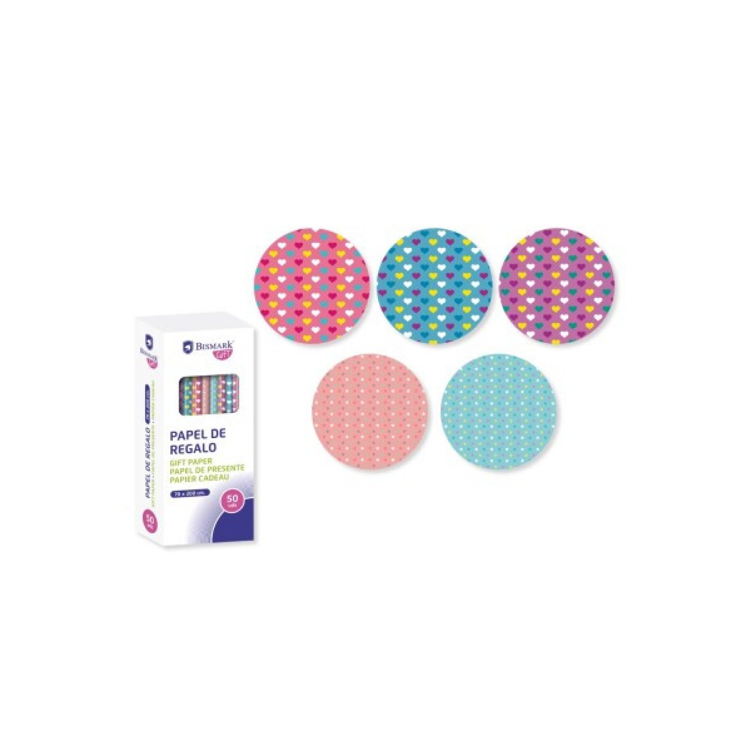 Bismark · Papel de Regalo · Rollo de 50 metros