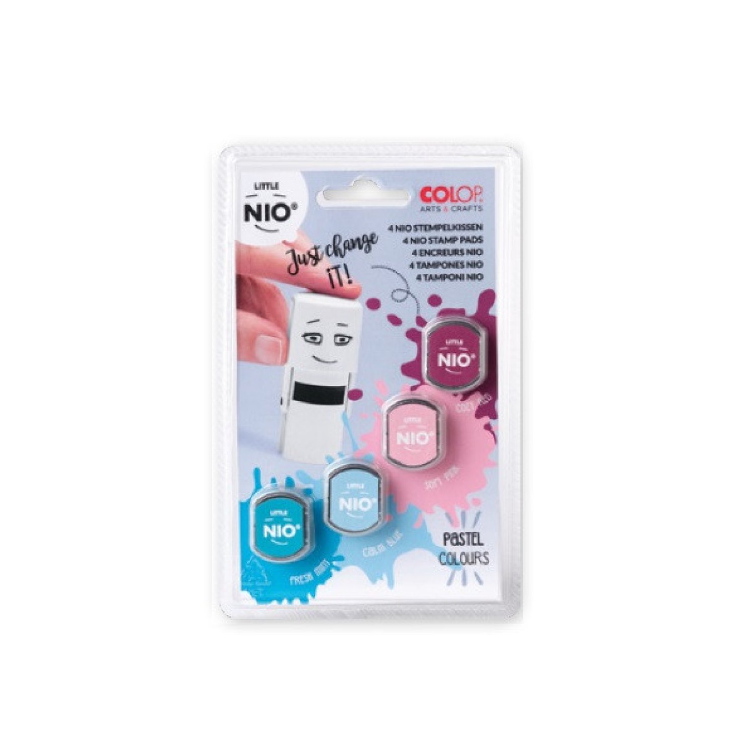 Colop · Almohadillas Little Nio · 4 Recambios · Colores Pastel Surtidos