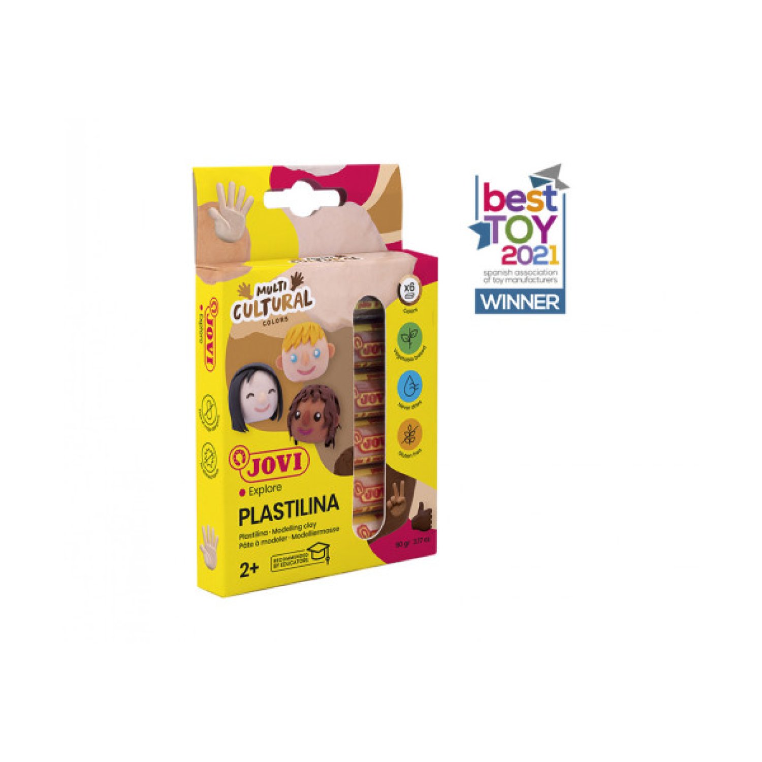 Jovi · Estuche Plastilina · 6 Barras de 15gr · Colores Multiculturales