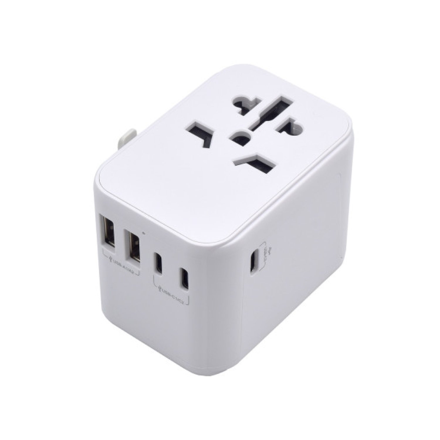 Ewent EW1470 · Adaptador Enchufe Universal · Blanco