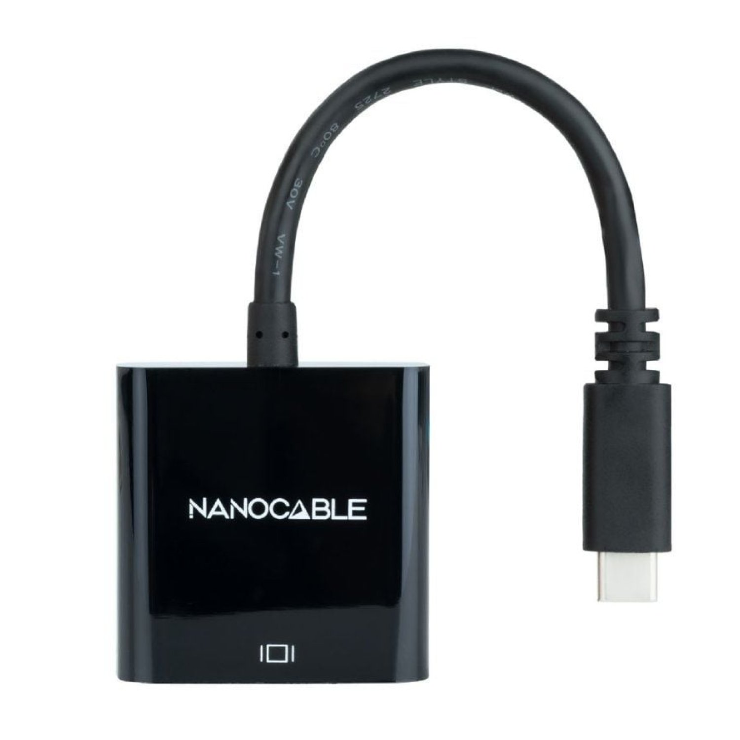 Nanocable · Conversor USB-C a VGA · 10 cm · Negro