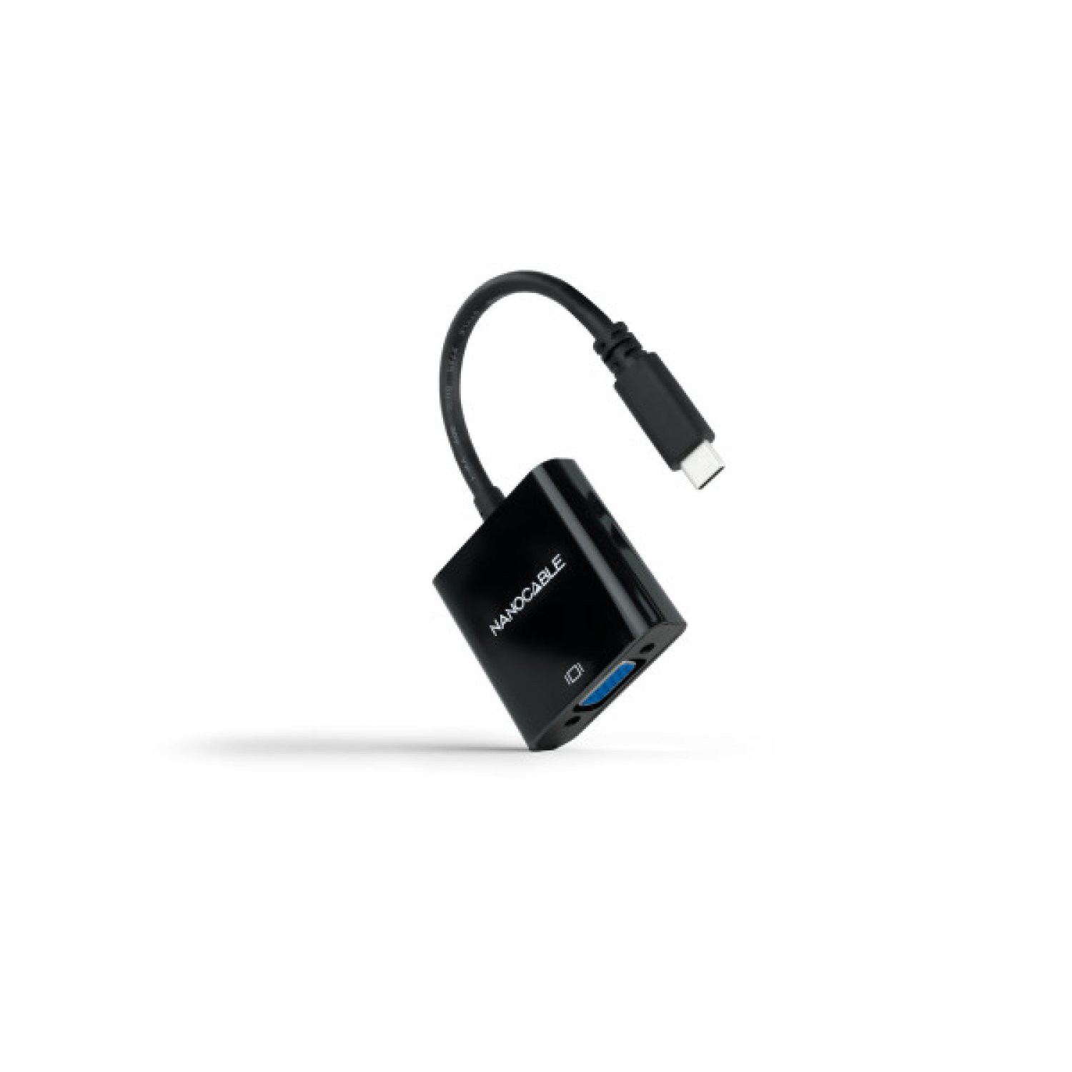 Nanocable · Conversor USB-C a VGA · 10 cm · Negro