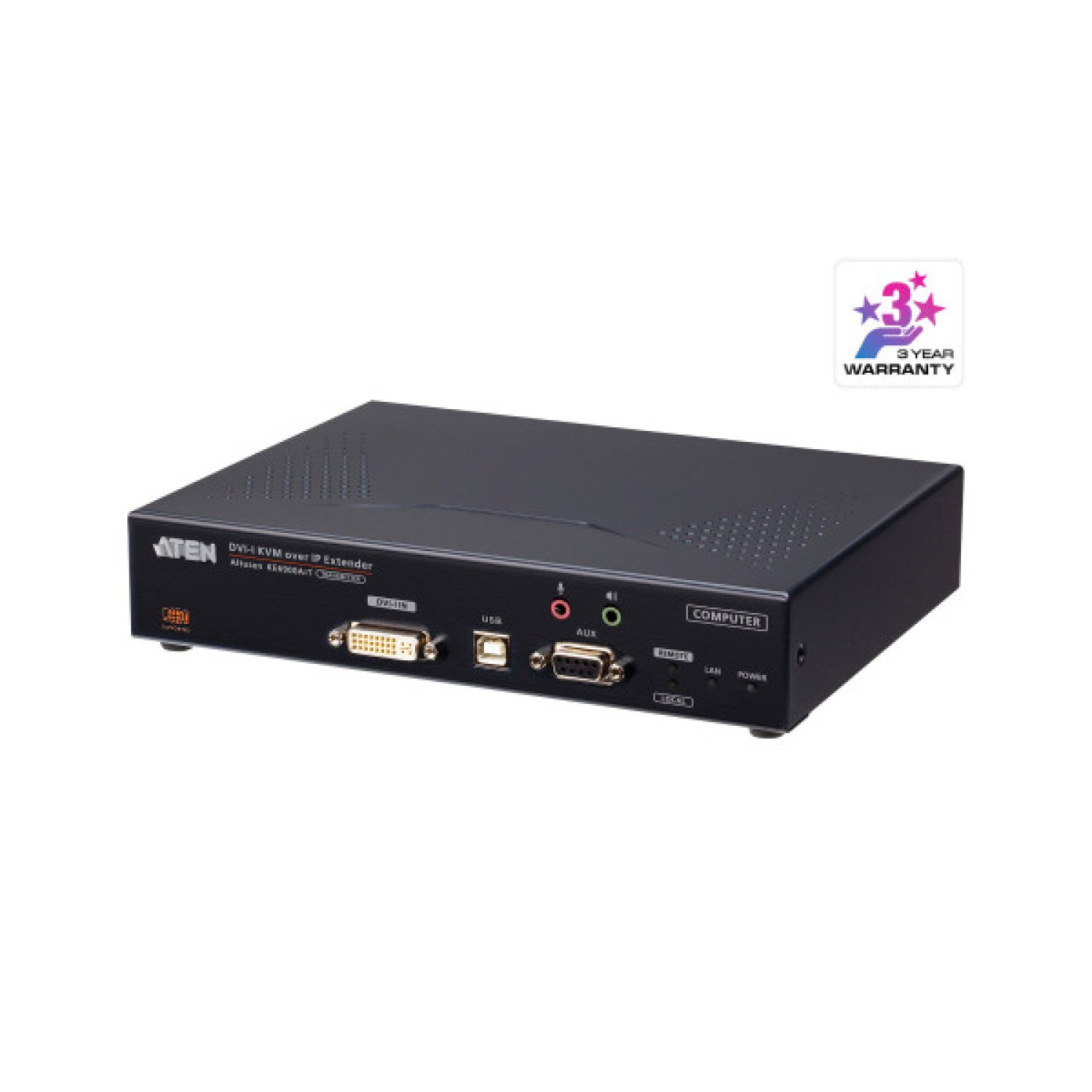 ATEN · Transmisor KVM DVI-I por IP · Una pantalla · Acceso remoto