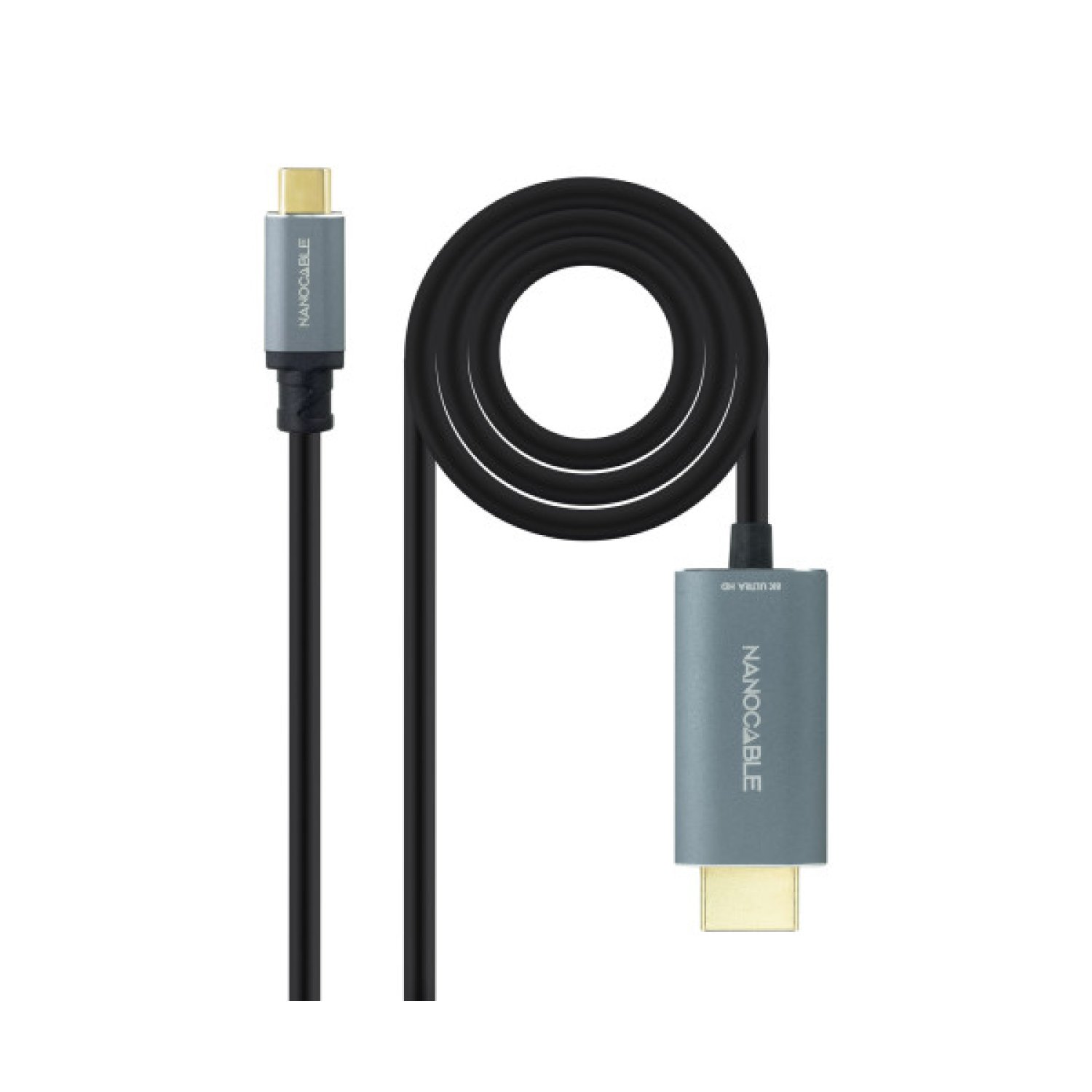 Nanocable Conversor USB-C a HDMI 2.1 · 8K@60Hz · 1,8m · Negro