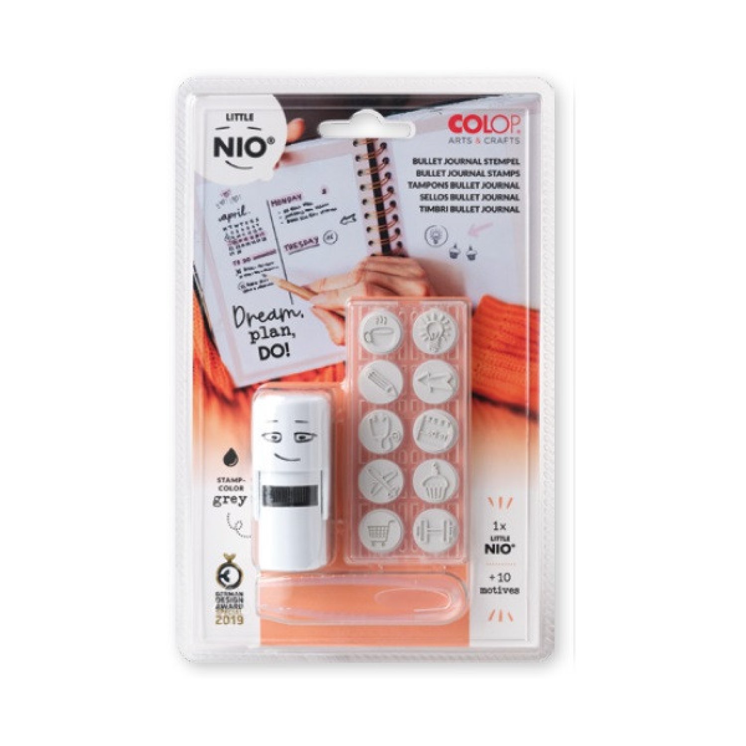 Colop Little Nio · Sello Automático · 10 Pictos · Decora tu Agenda