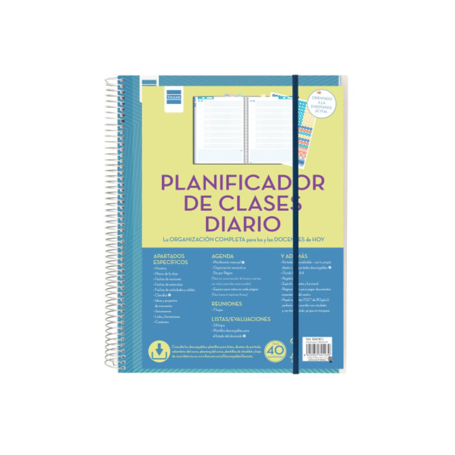 Finocam · Planificador de Clases · 230x310 mm · 1 día por página