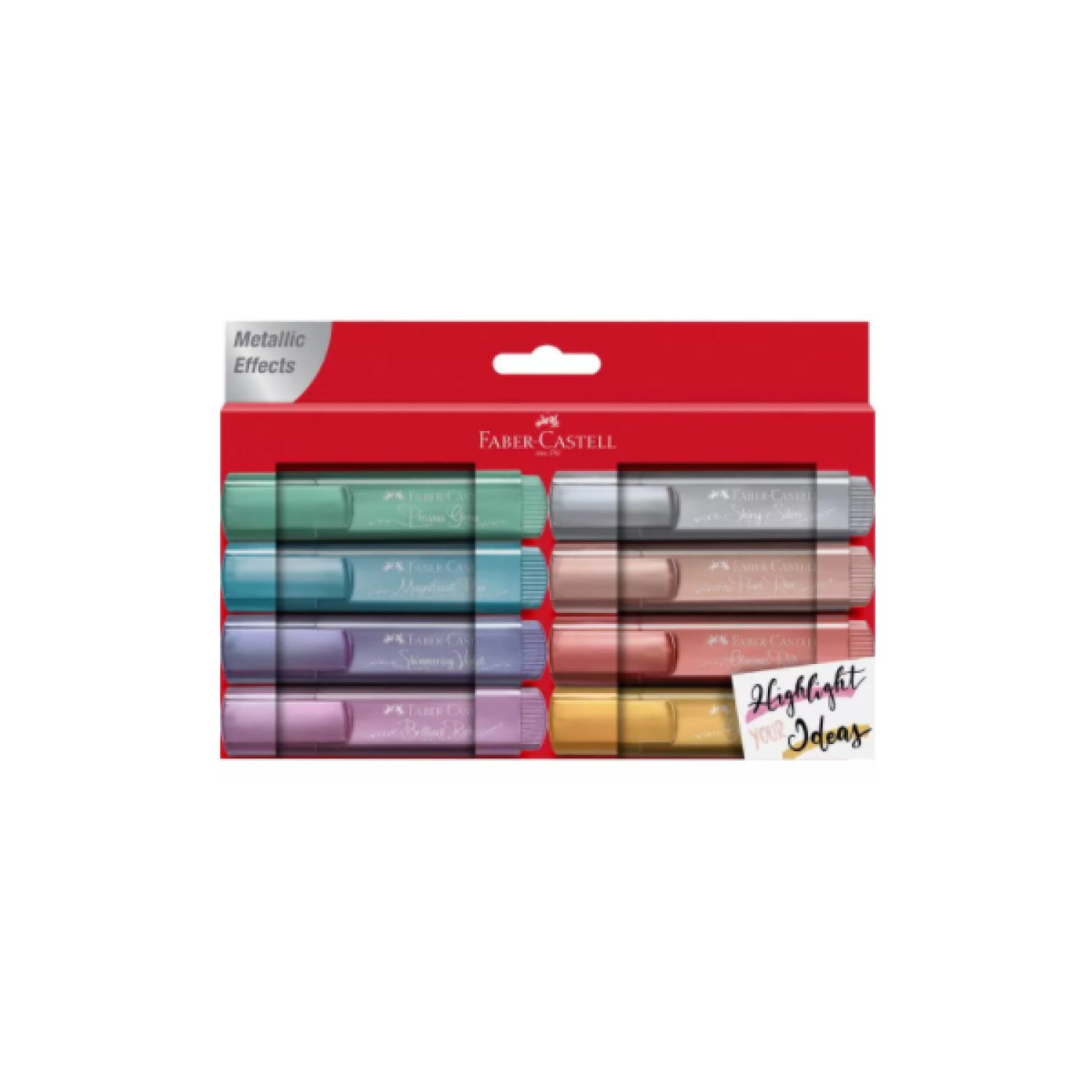 Faber-Castell Textliner 1546 · Pack 8 Marcadores Fluorescentes · Resaltador Profesional