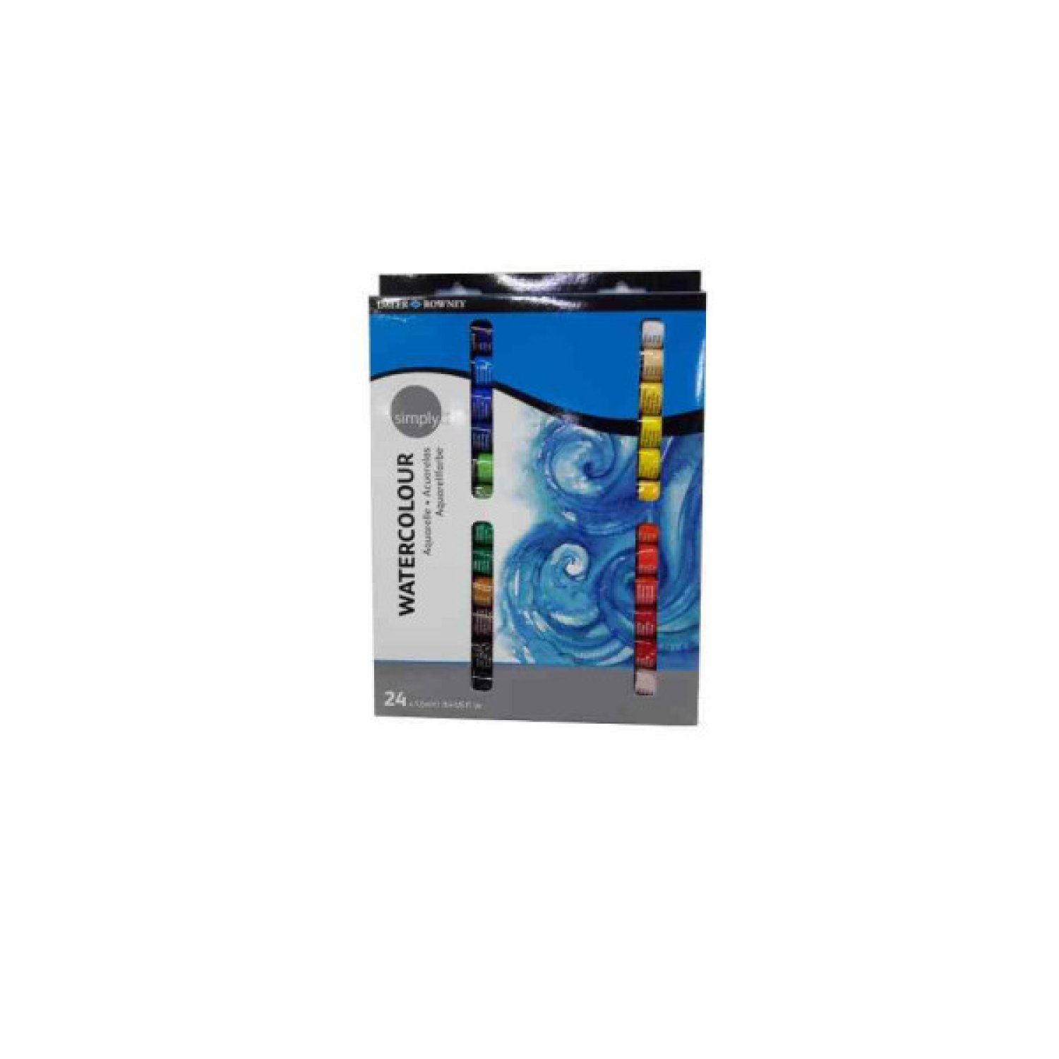 Daler Rowney · Set Acuarelas Simply · 24 Colores · 12ml cada uno