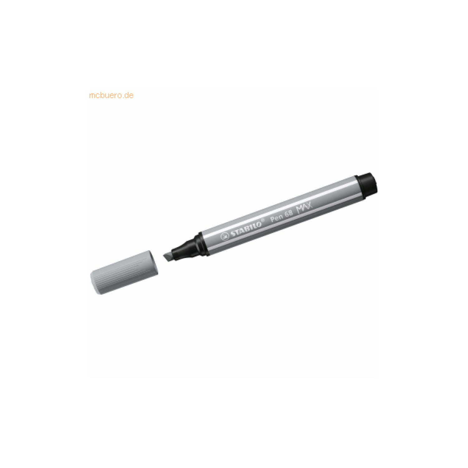 Stabilo Pen 68 Max · Rotulador Fibra Biselada · Gris Medio
