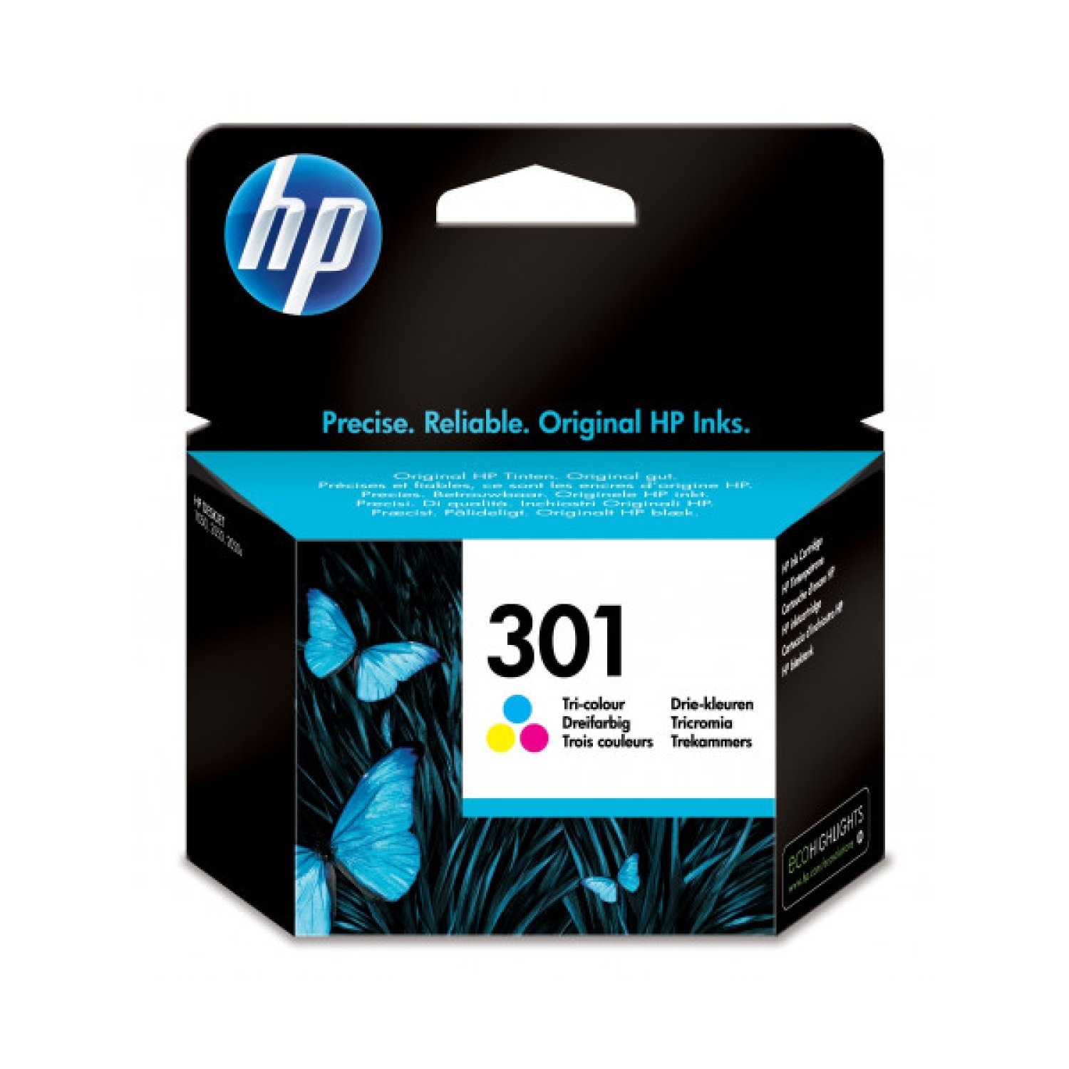 HP · Cartucho de Tinta 301 · Tricolor
