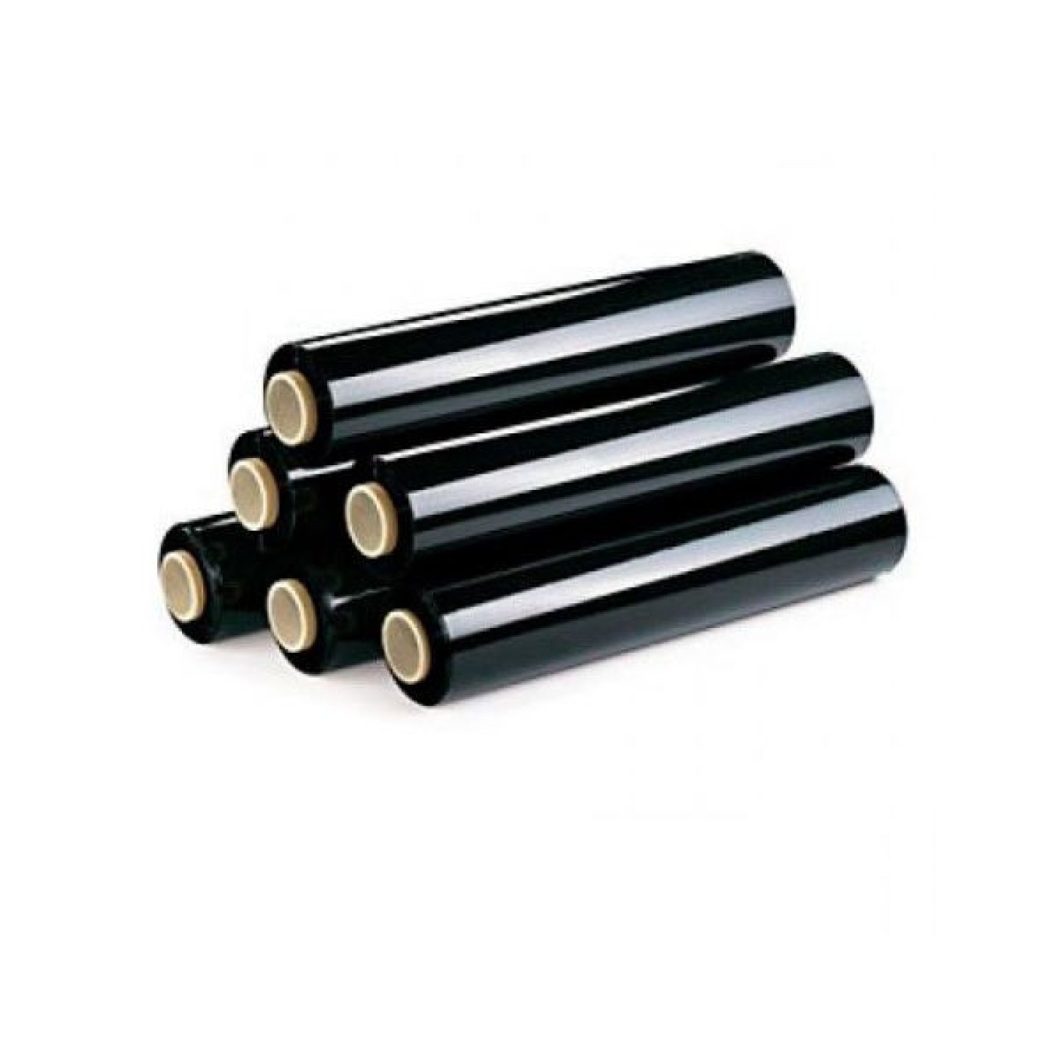 Bobinas Film Negro · 50cm Ancho · 23 Micras · 2,3kg Rollo · Pack 6 Unidades
