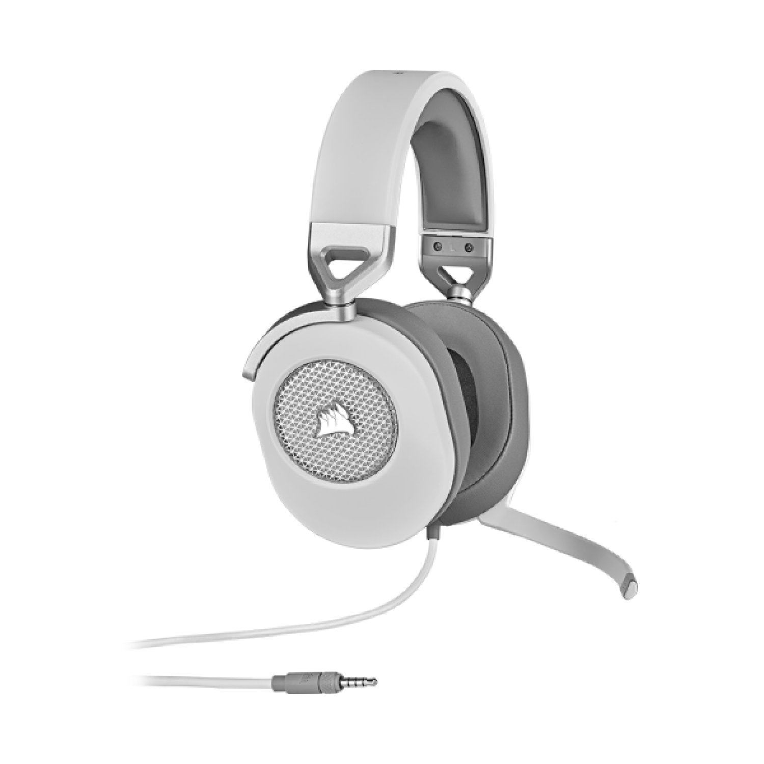 Corsair HS65 Surround · Auriculares Gaming Alámbricos · Sonido Envolvente · Blanco