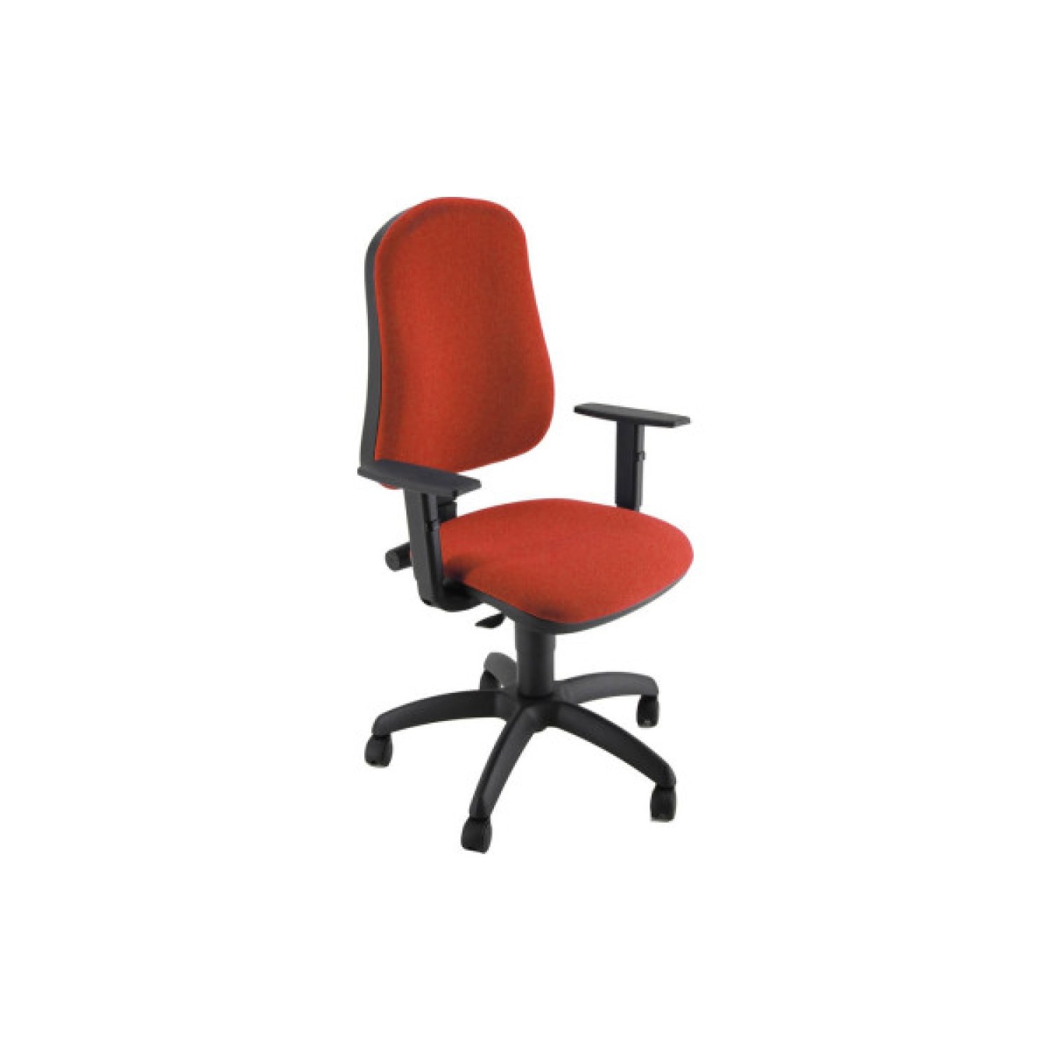 Silla Operativa Volga Simpel · Roja · Reposabrazos Ajustables