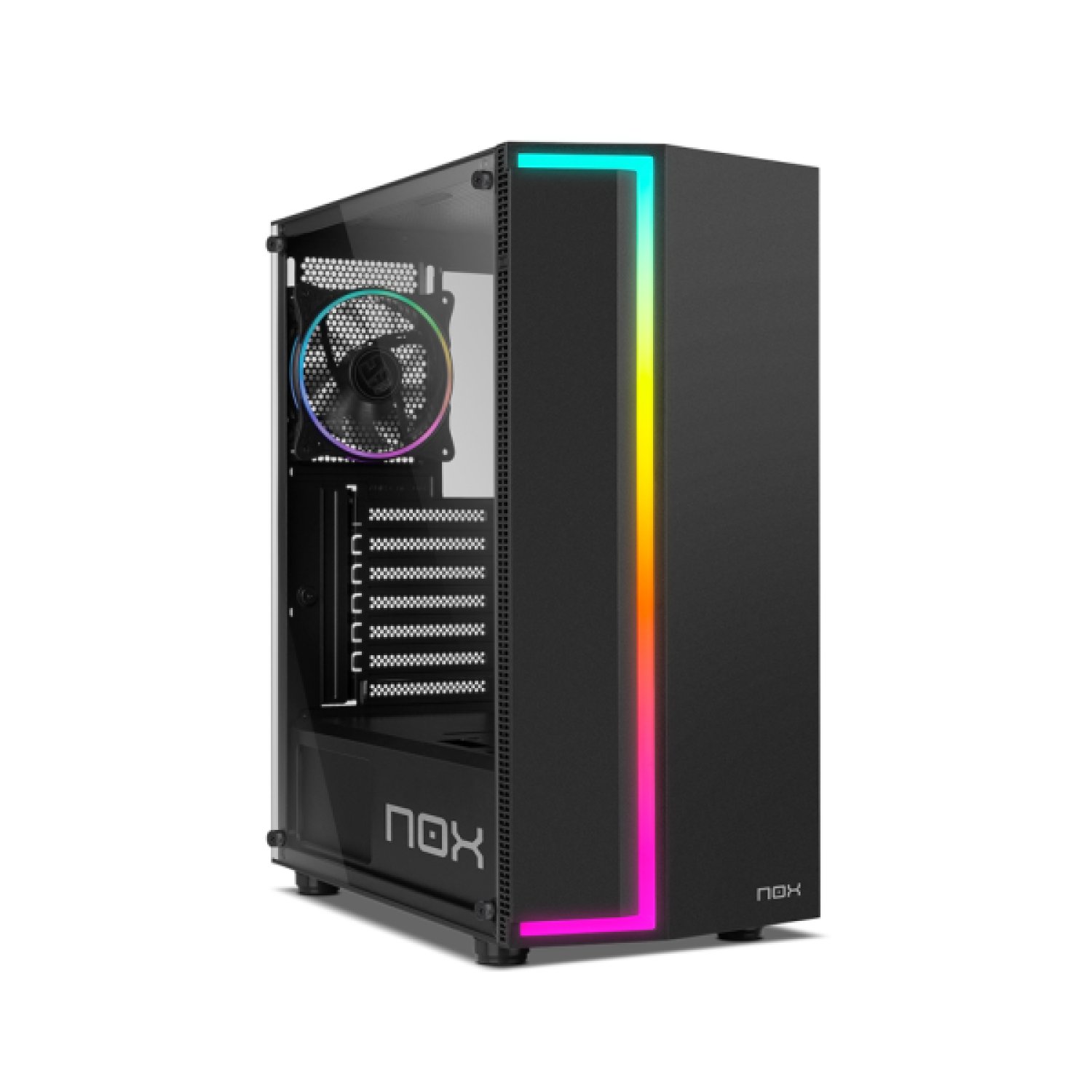 NOX Infinity Gamma · Semitorre ATX · ARGB Rainbow · Cristal Templado