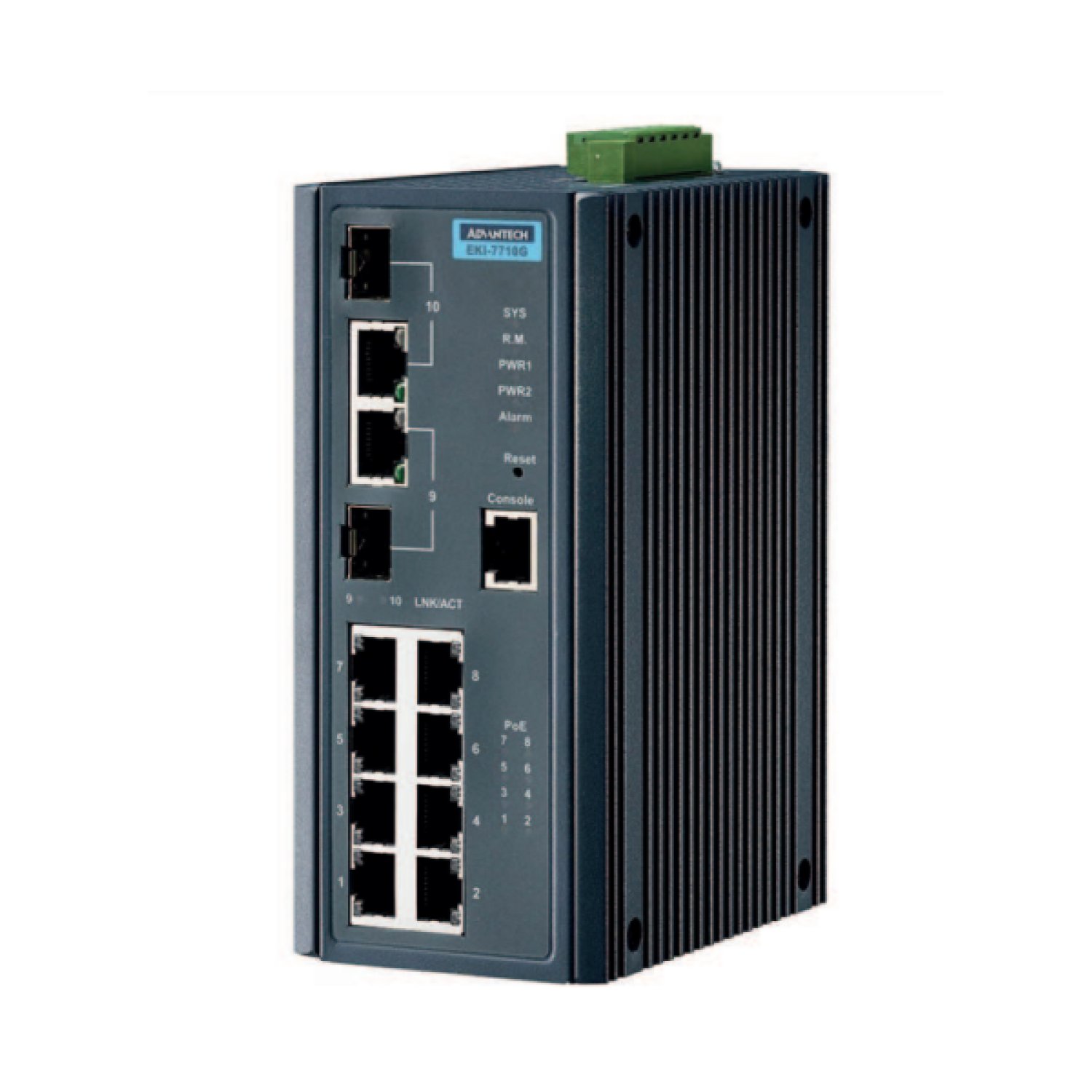 Bosch PRA-ES8P2S · Switch Gestionado L2 · 8 Puertos Gigabit · PoE · Negro