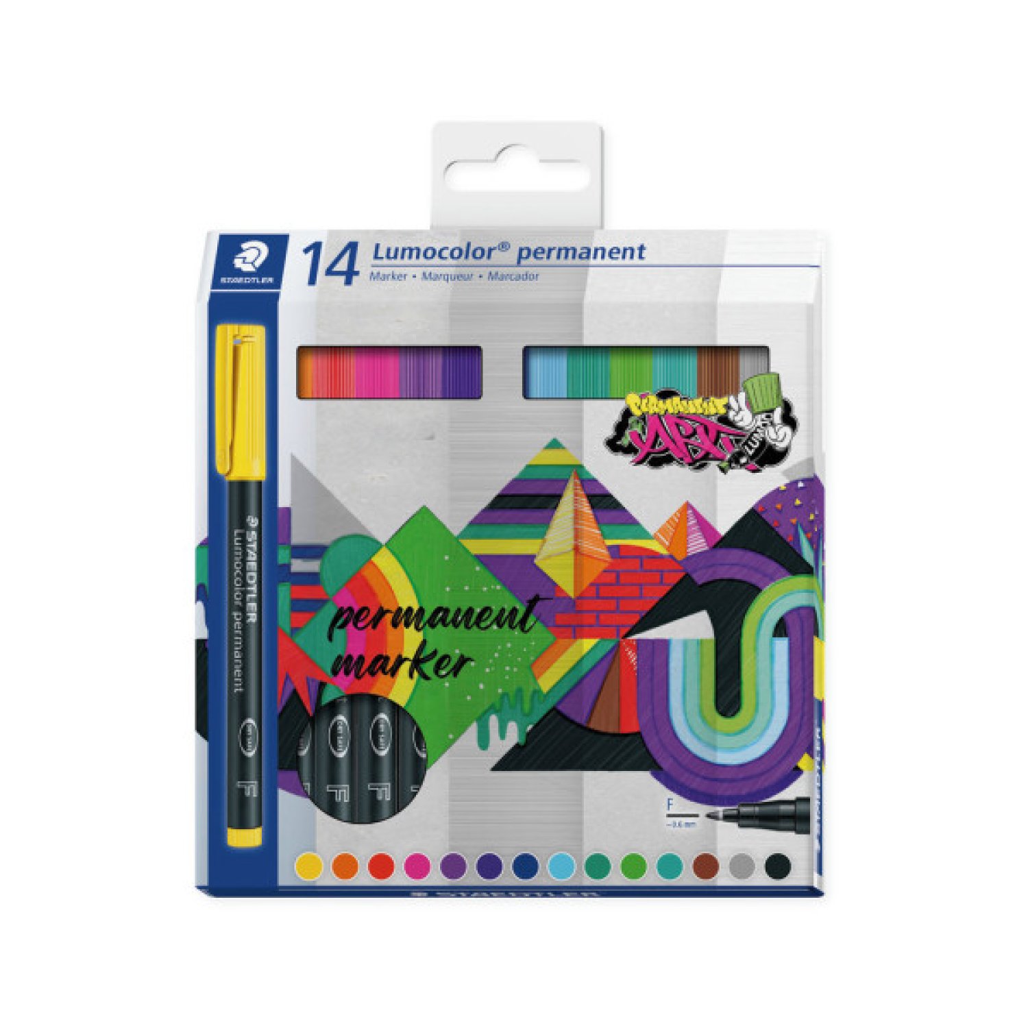 Staedtler Lumocolor Permanent 318 · Estuche 14 Rotuladores · Punta Permanente