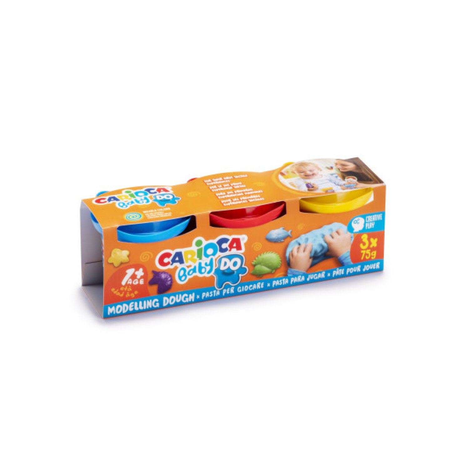 Carioca Baby Dough · Pasta de Modelar · Pack 3x75gr