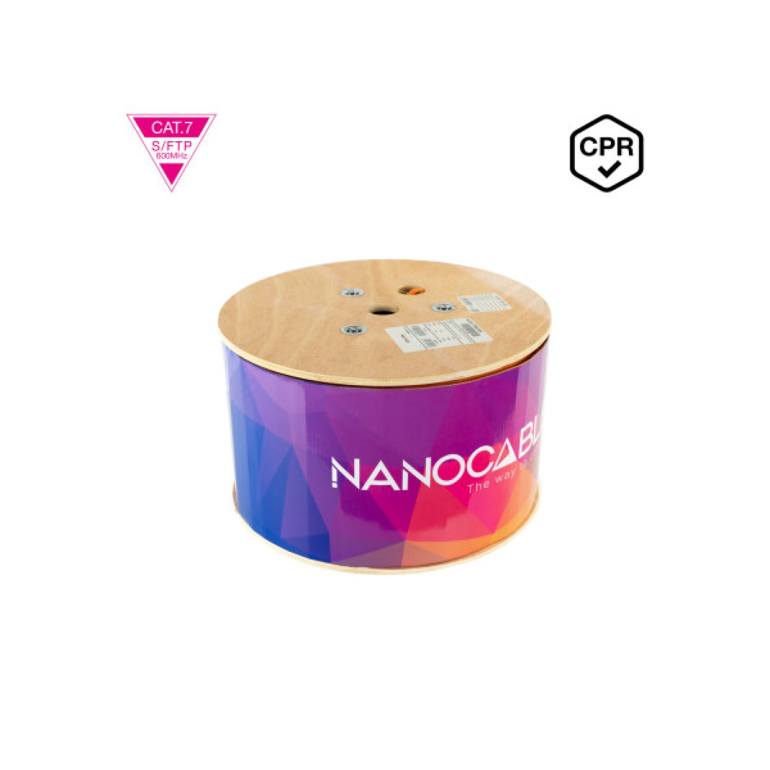Nanocable · Cable de Red CAT.7 SFTP · 305m · AWG23 · Naranja