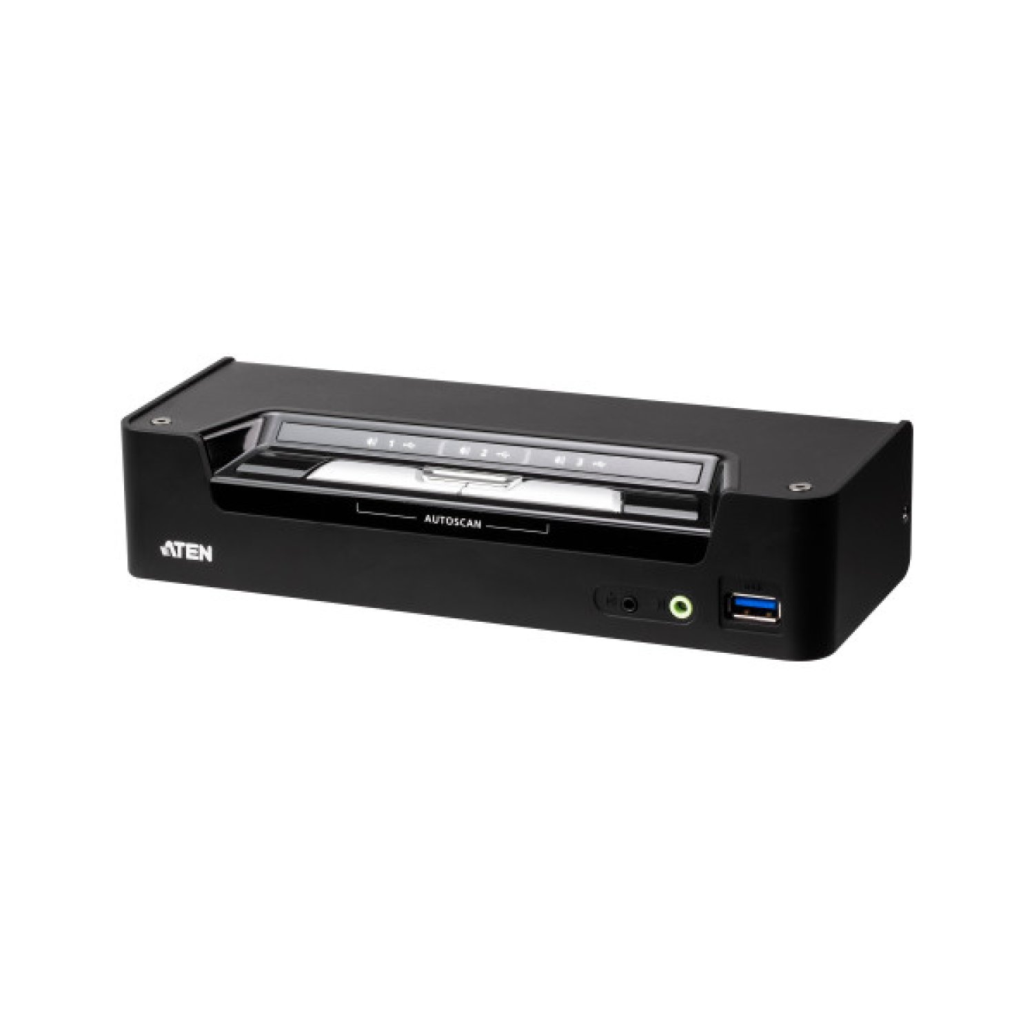 Aten KVM Switch Híbrido · 3 Puertos USB-C · DisplayPort · Control Pro