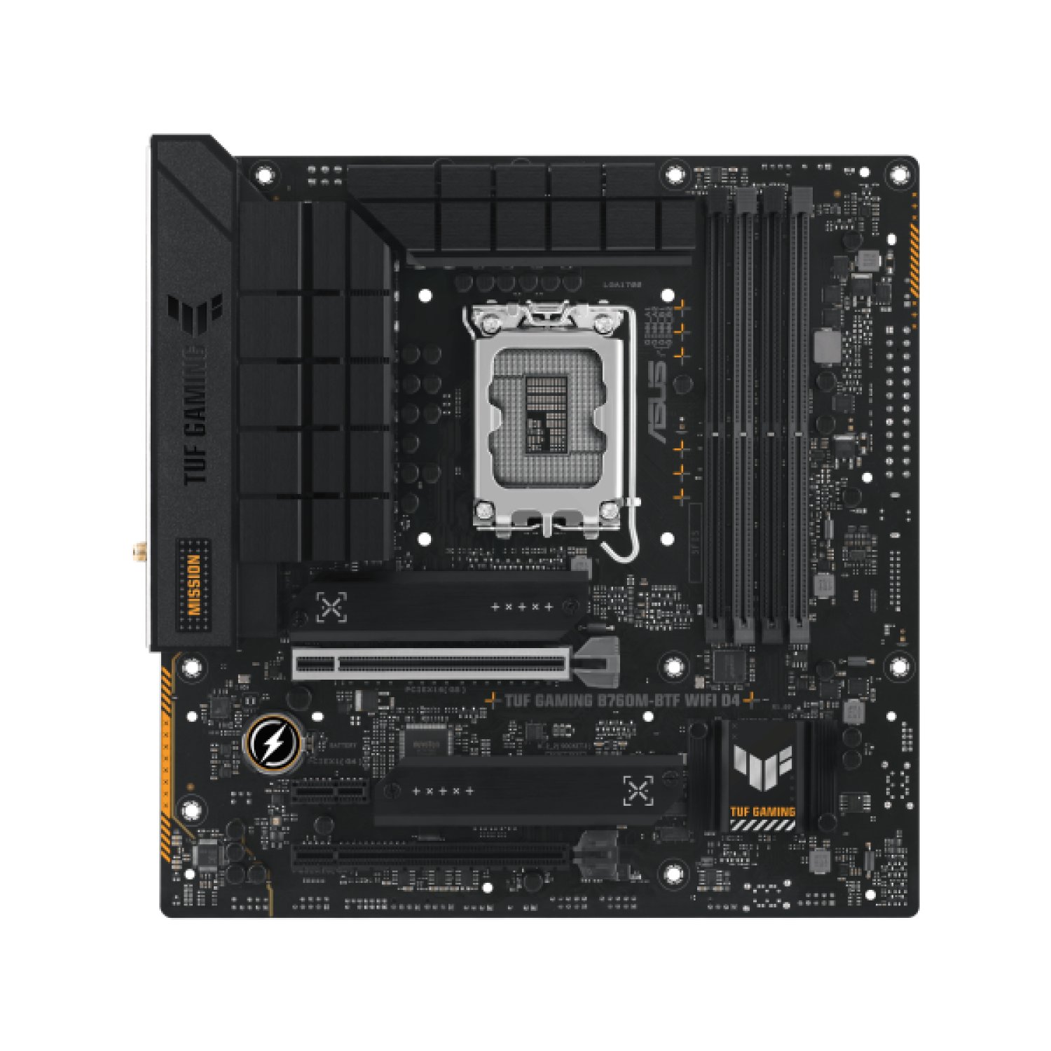 ASUS TUF Gaming B760M-BTF · Micro ATX · Intel LGA1700 · B760 · WiFi