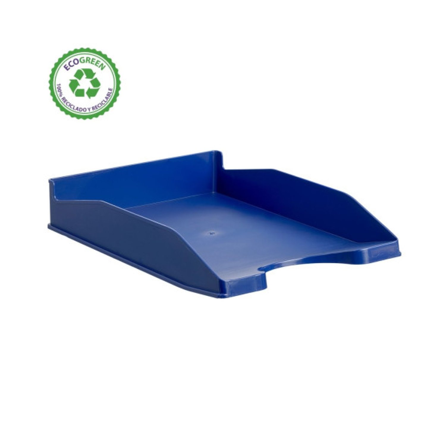 Archivo 2000 · Bandeja Apilable Ecogreen · 100% Reciclado · 345x255x60 mm · Azul
